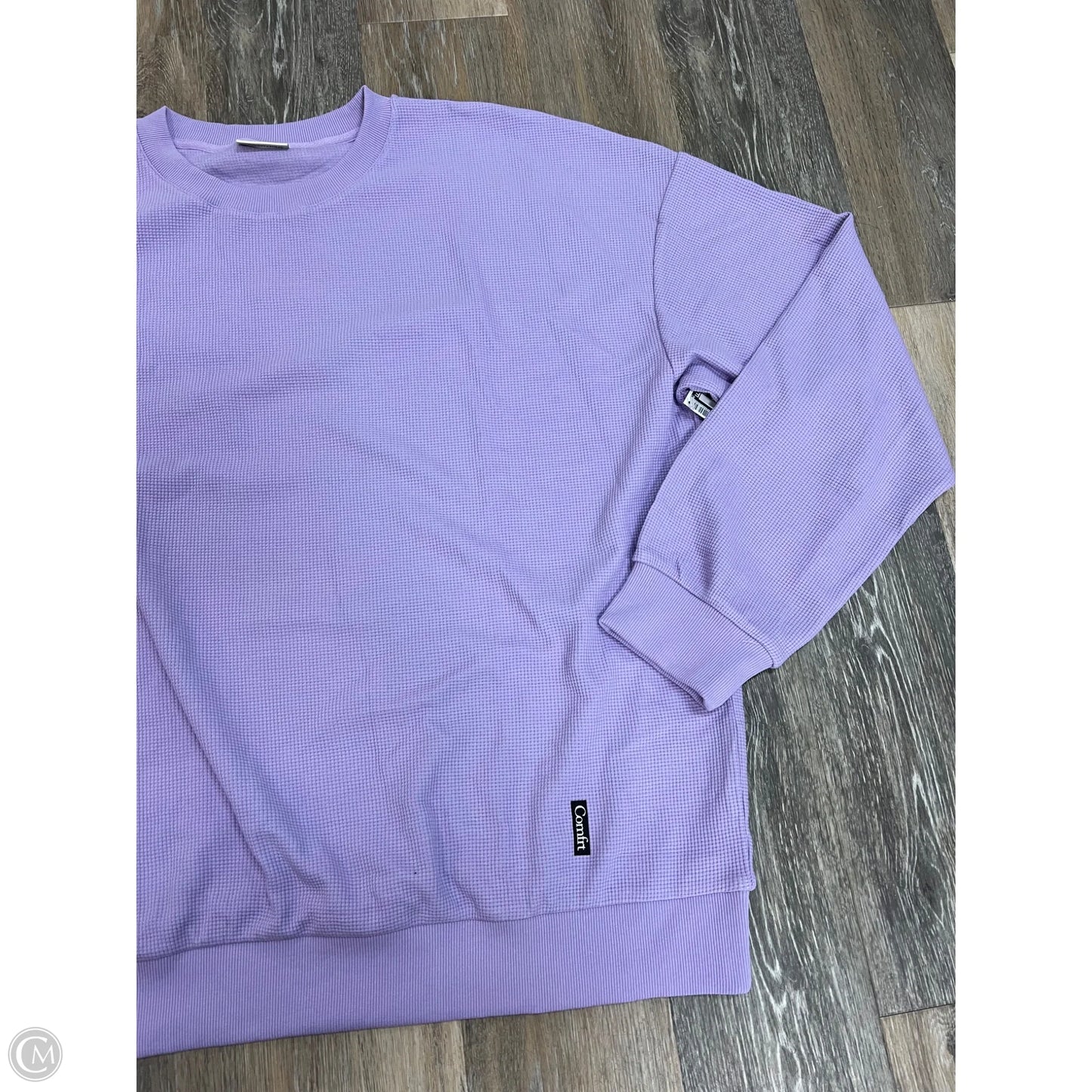 Top Long Sleeve By Comfrt In Purple, Size: 3x