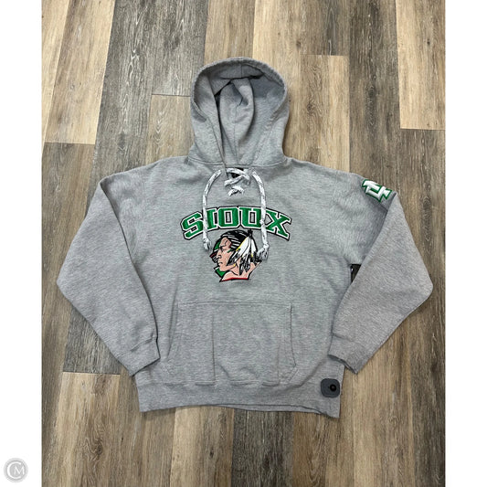Athletic Sweatshirt Hoodie By Signature Concepts In Grey, Size: L