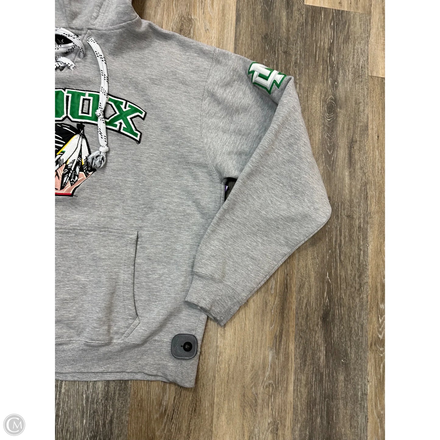 Athletic Sweatshirt Hoodie By Signature Concepts In Grey, Size: L
