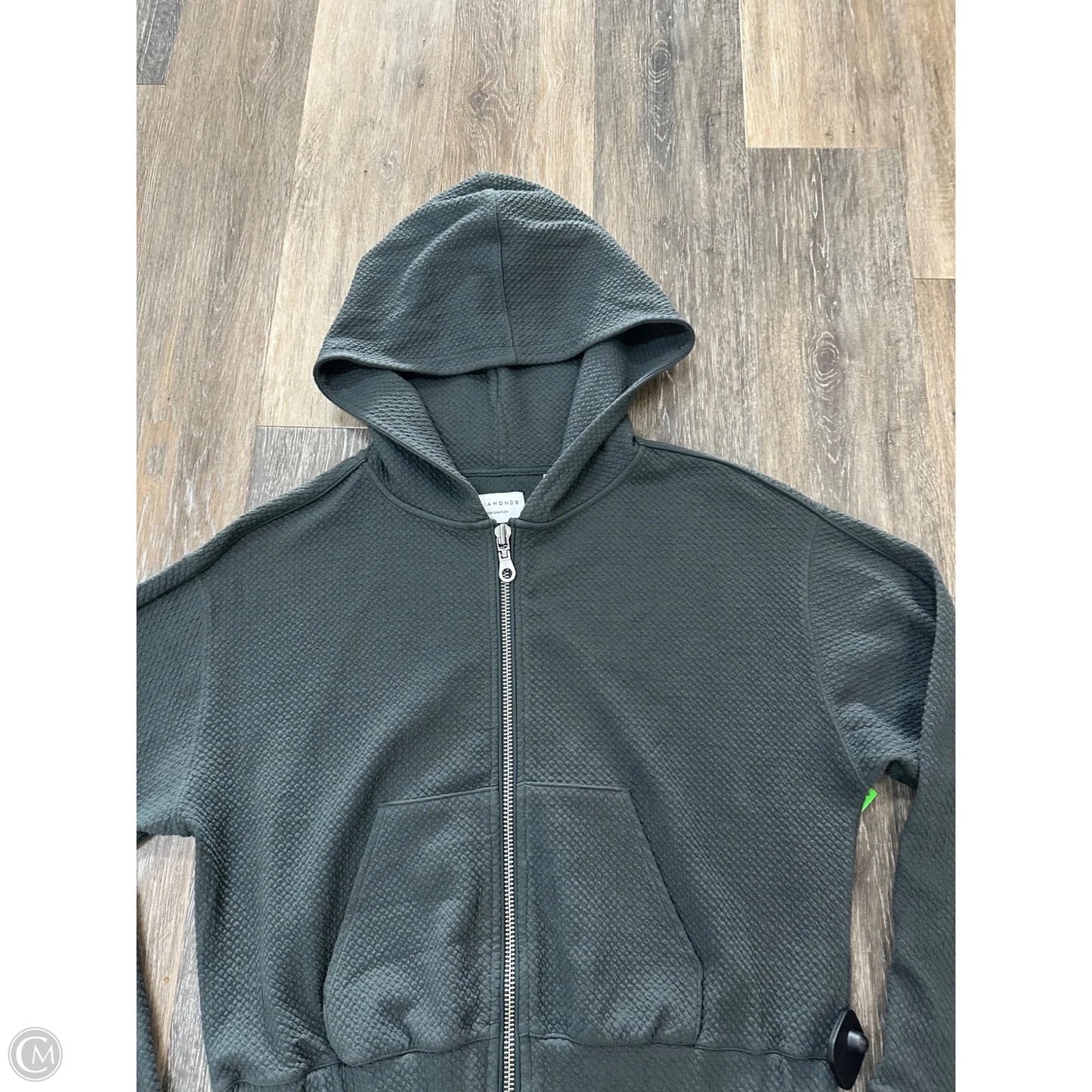 Athletic Sweatshirt Hoodie By 7 Diamonds In Grey, Size: M