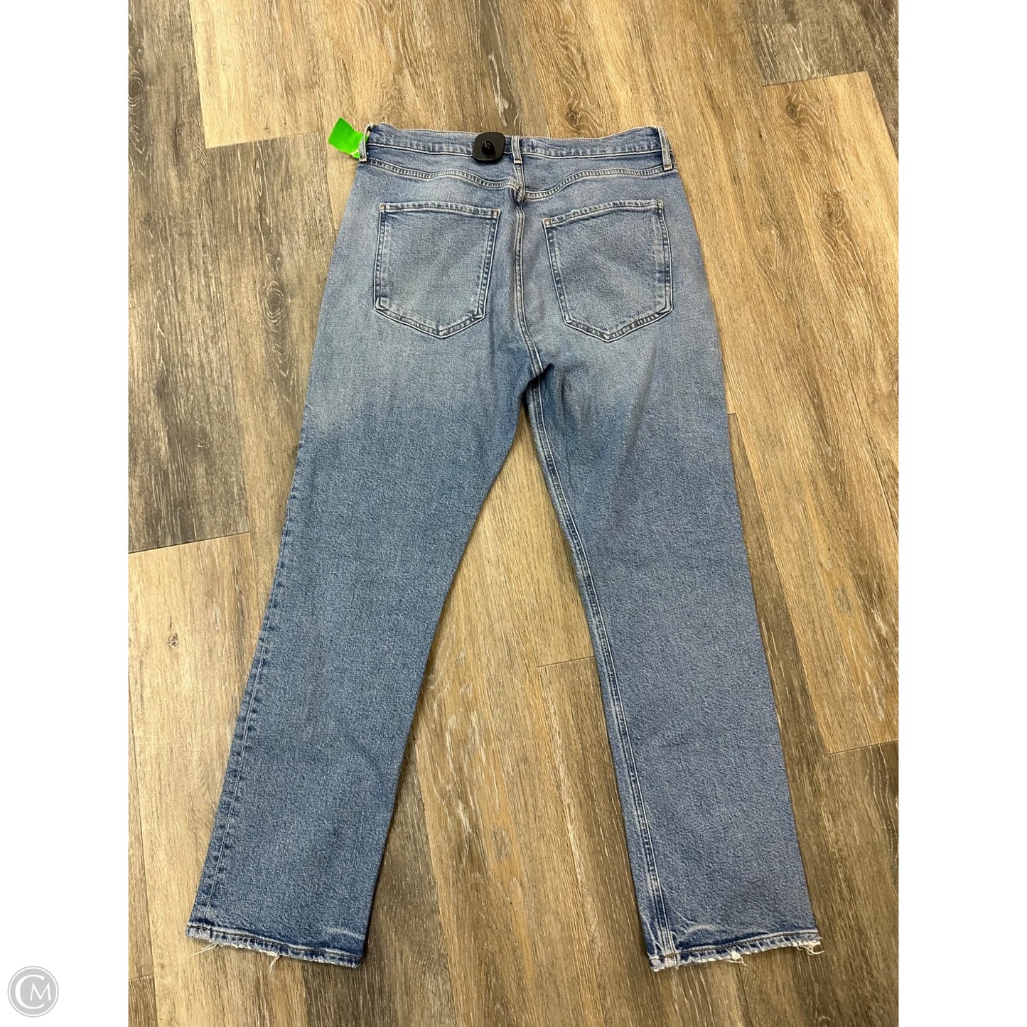 Jeans Straight By Agolde In Blue Denim, Size: 10