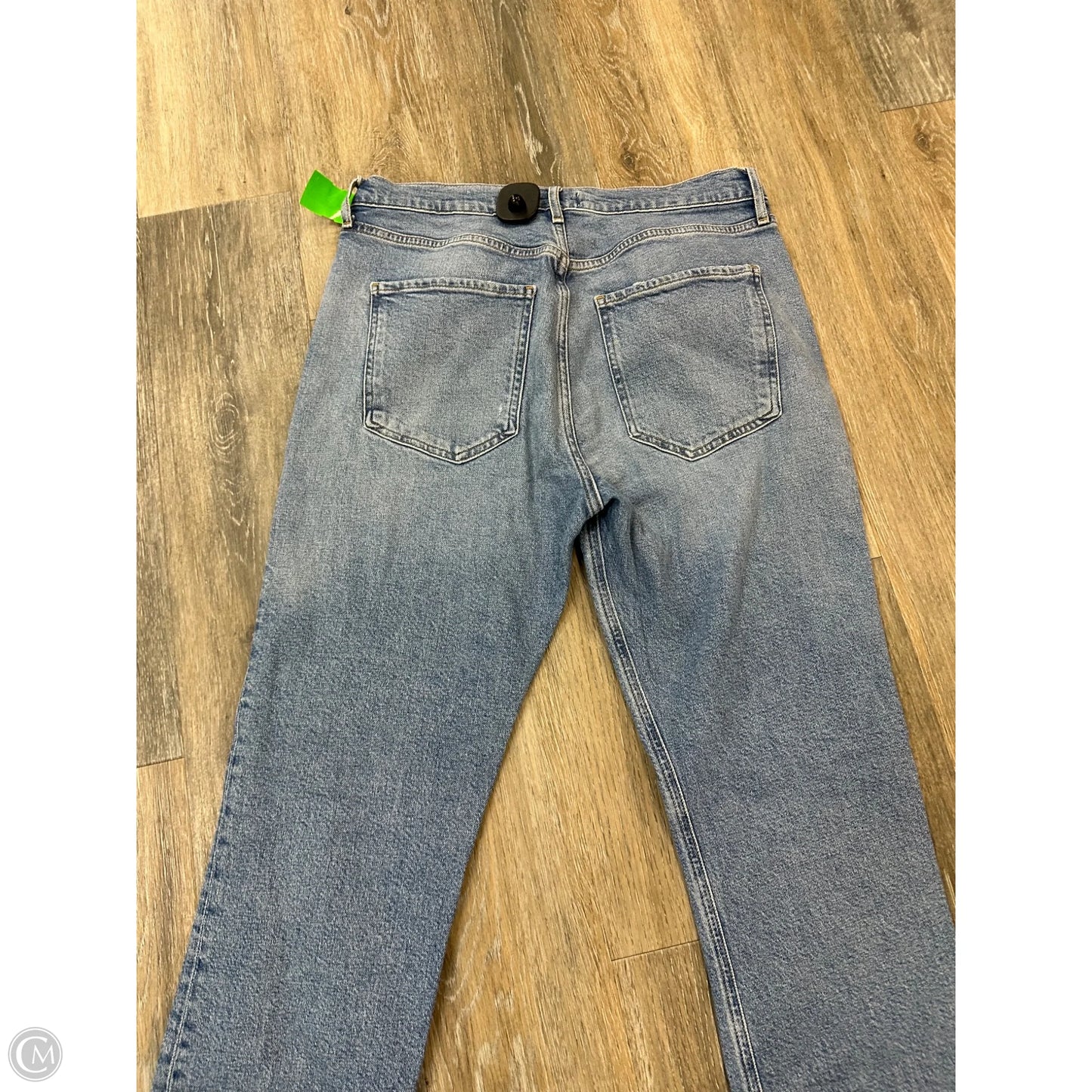 Jeans Straight By Agolde In Blue Denim, Size: 10