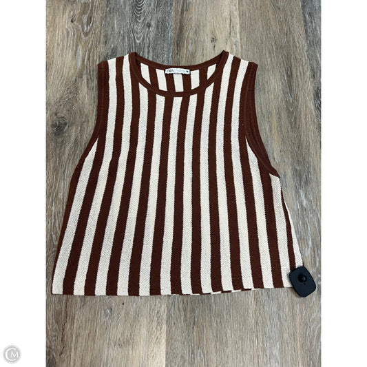 Tank Top By Zara In Striped Pattern, Size: L