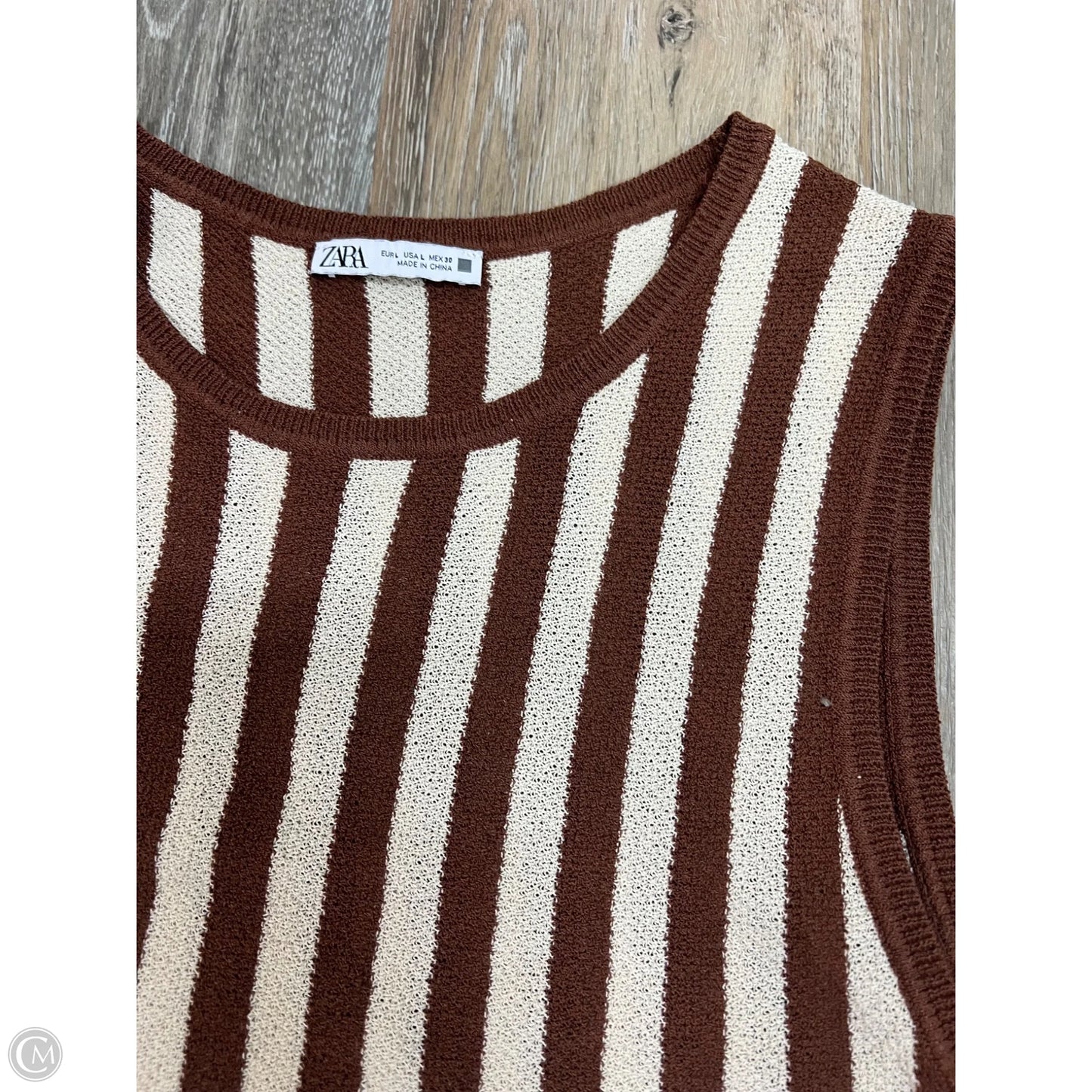 Tank Top By Zara In Striped Pattern, Size: L