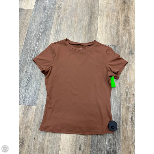 Top Short Sleeve By Automet In Brown, Size: M