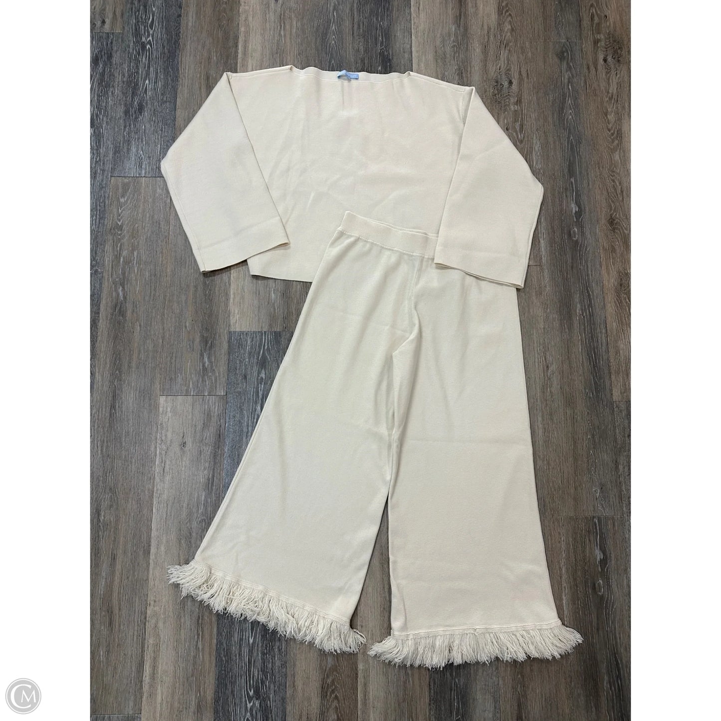 Pants Set 2pc By Antonio Melani In Cream, Size: L