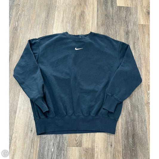 Athletic Sweatshirt Collar By Nike Apparel In Navy, Size: S