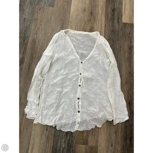 Top Long Sleeve By Cp Shades In White, Size: M