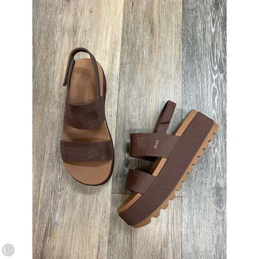 -Sandals Flats By Reef In Brown, Size: 8