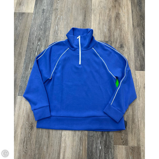 Athletic Top Long Sleeve Crewneck By Chicos In Blue, Size: M