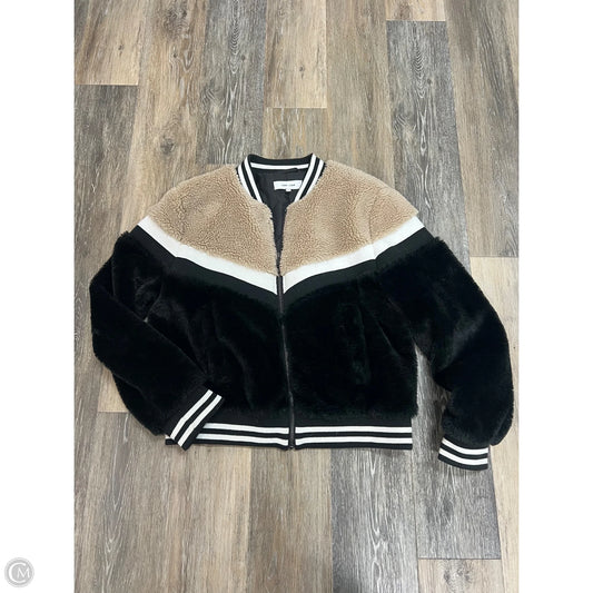 Jacket Faux Fur & Sherpa By John + Jenn In Black & Brown, Size: L