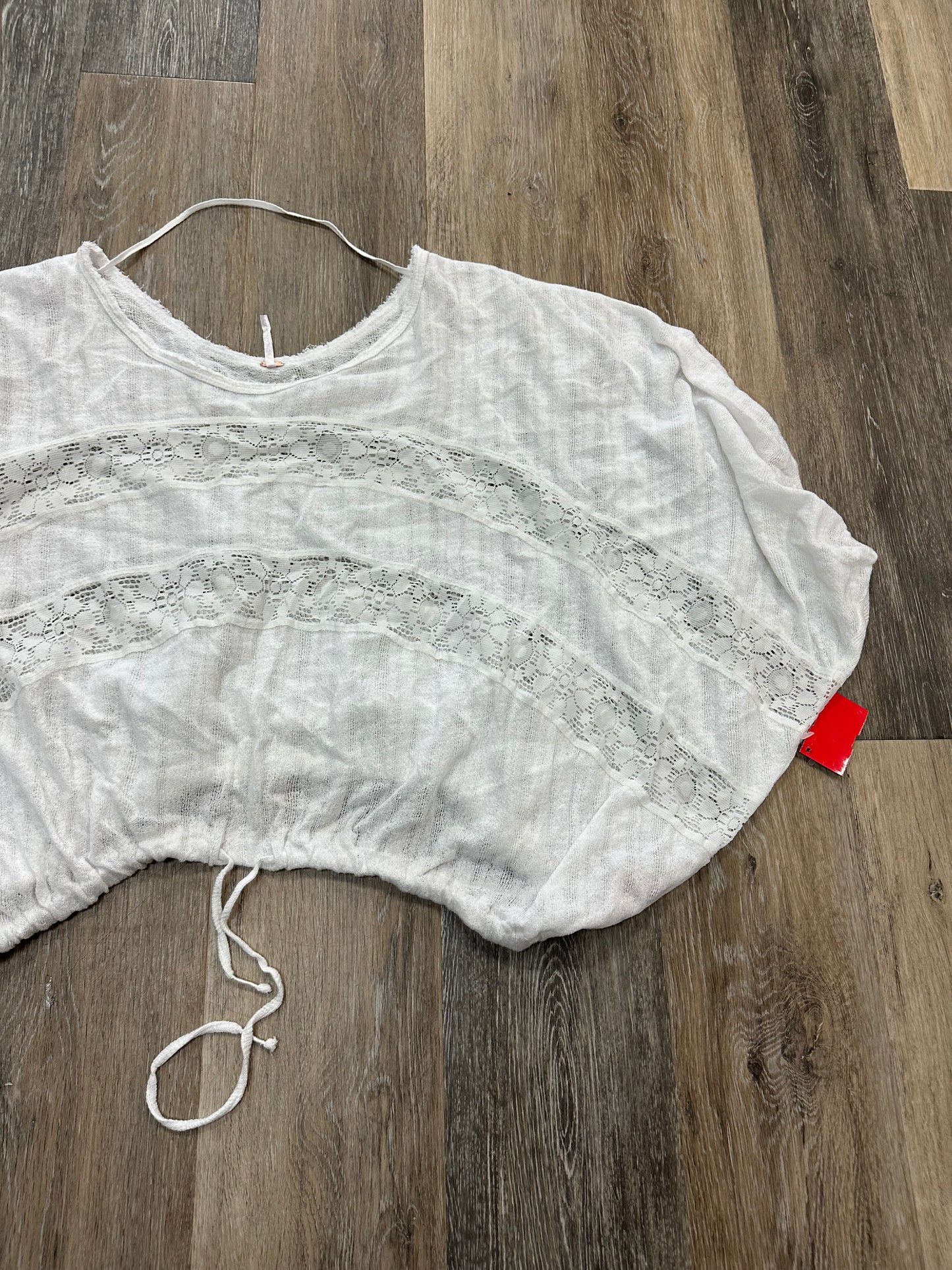 White Top Short Sleeve Free People, Size Xs