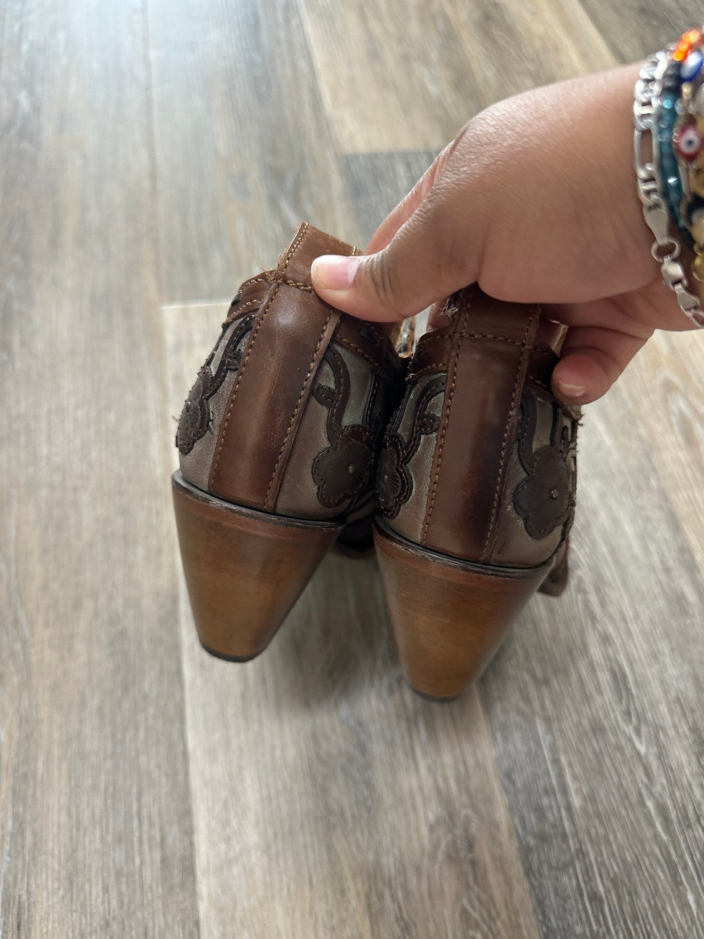 Brown Boots Ankle Heels Corral, Size 6