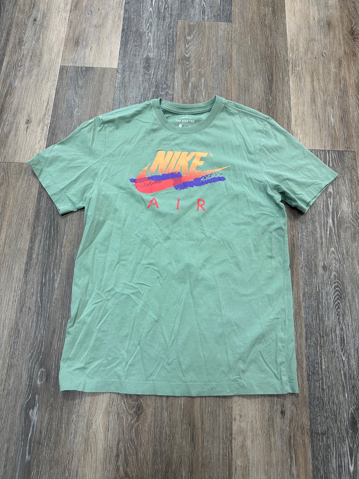 Athletic Top Short Sleeve By Nike Apparel In Green, Size: M