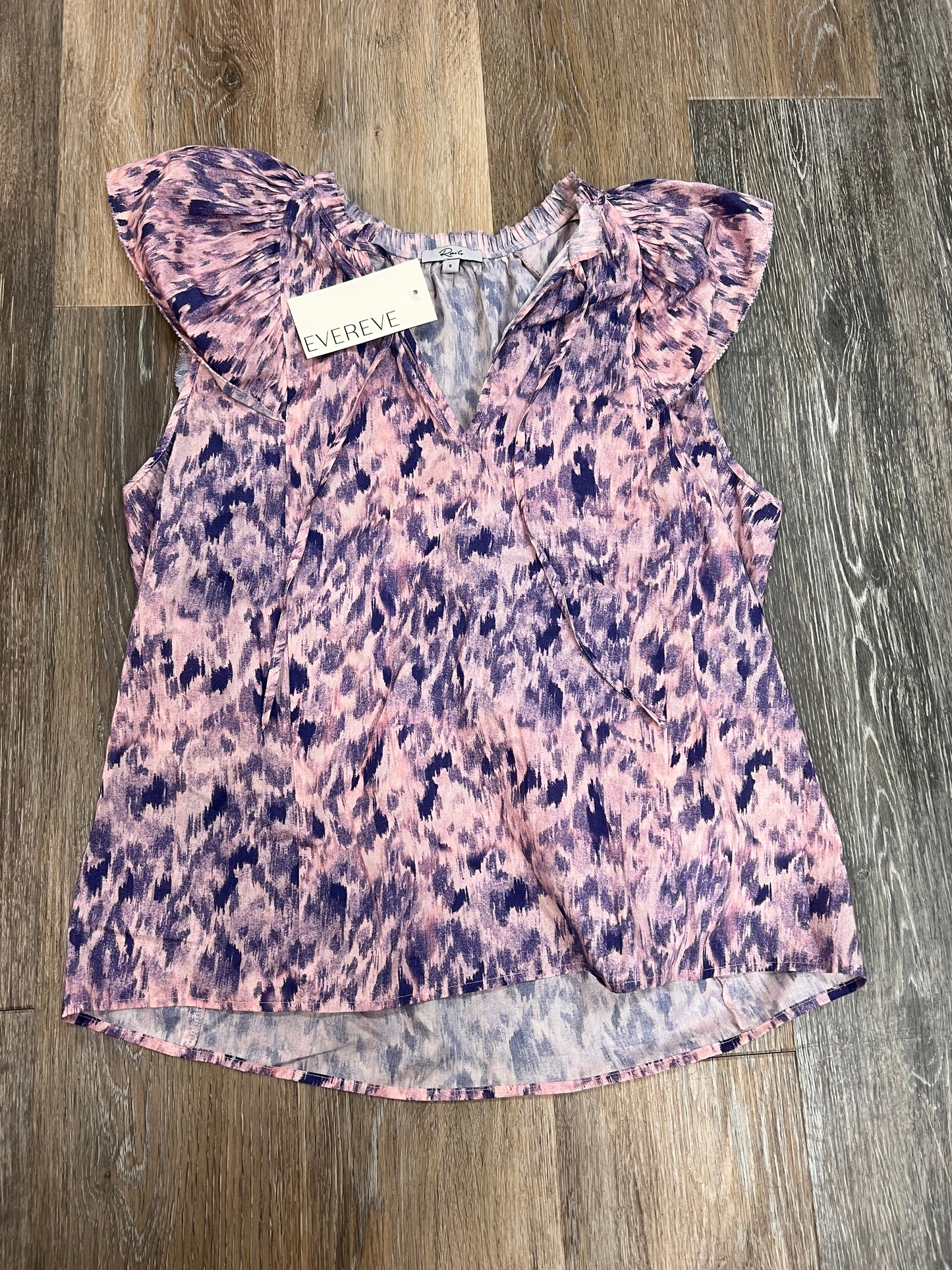 Blouse Short Sleeve By Rails In Pink & Purple, Size: S