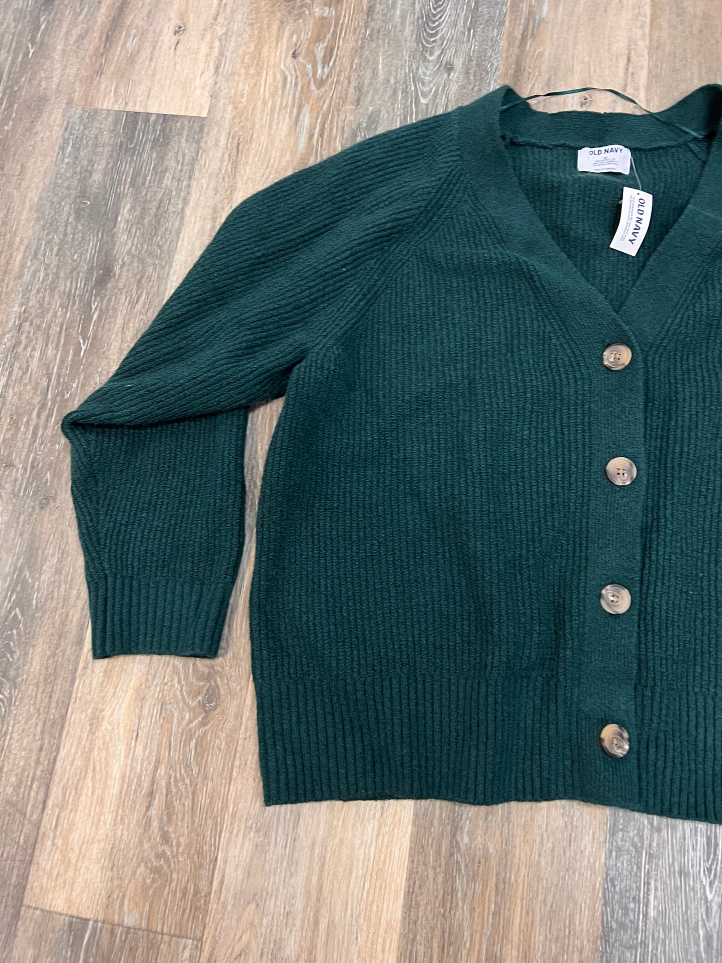 Sweater Cardigan By Old Navy In Teal, Size: 3x