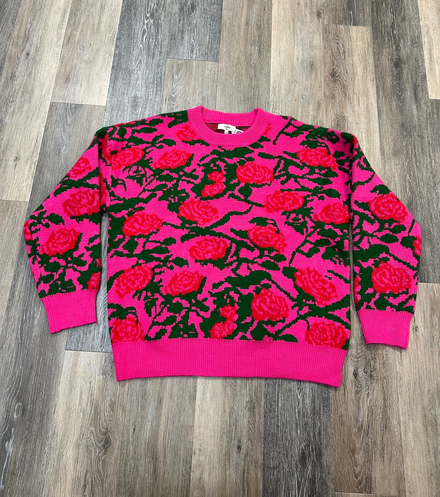 Sweater By Entro In Floral Print, Size: L