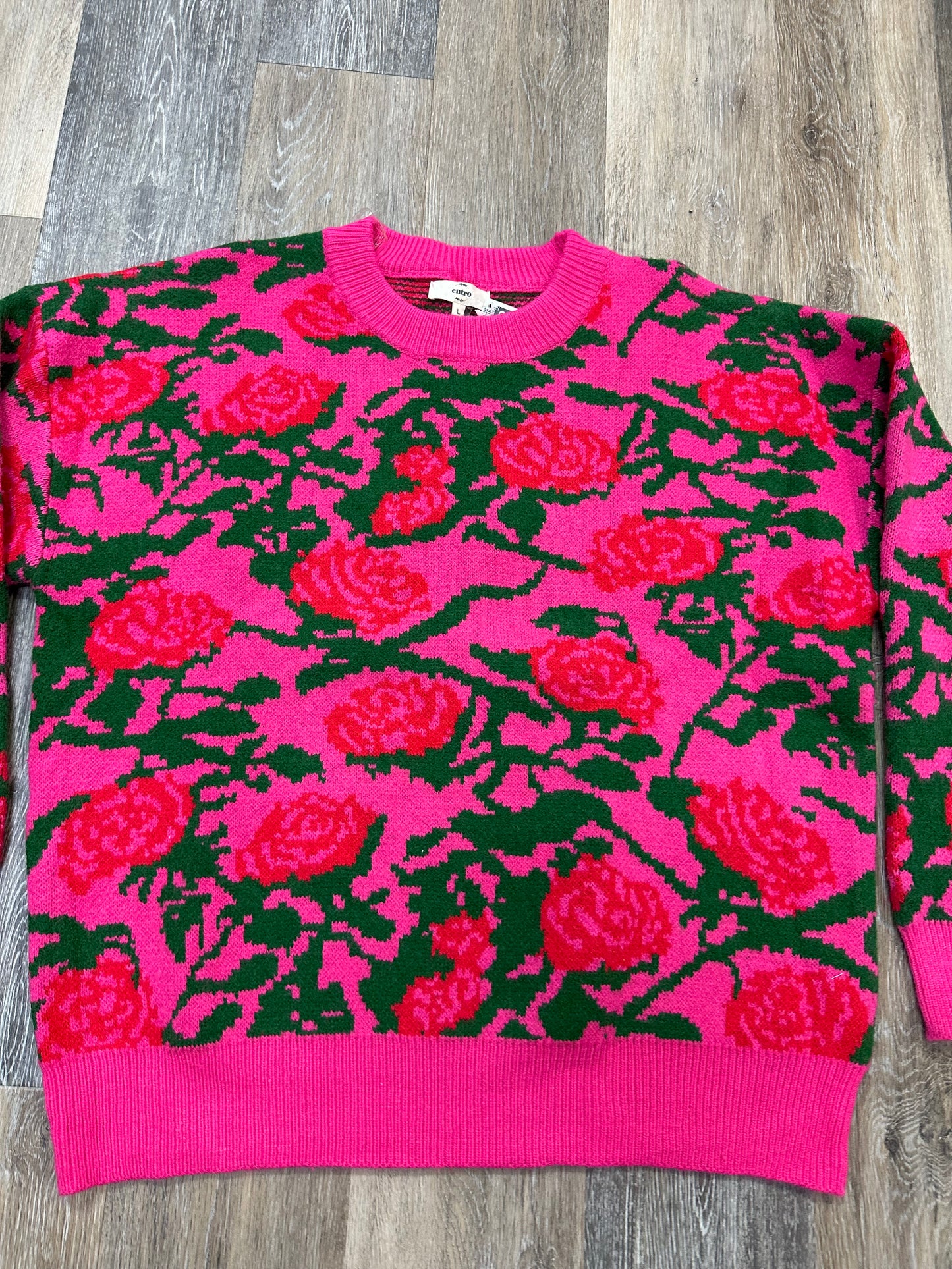 Sweater By Entro In Floral Print, Size: L