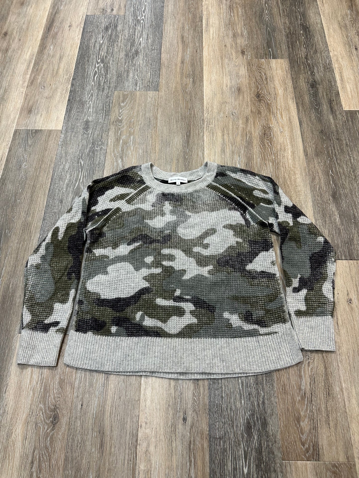 Sweater Cashmere By White And Warren In Camouflage Print, Size: S