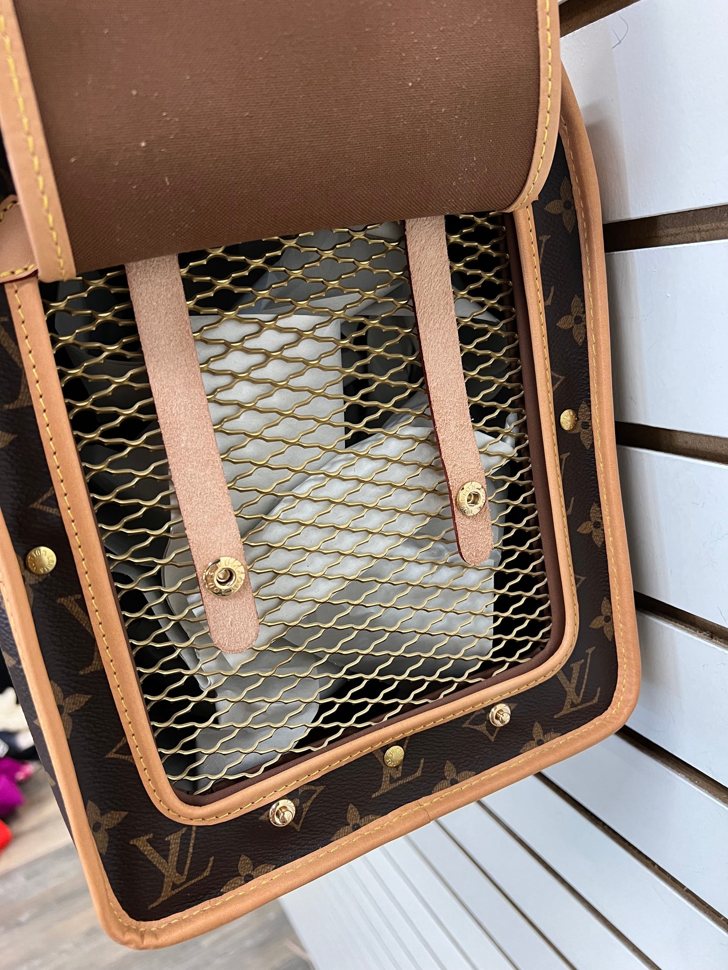 Pet Carrier Luggage Designer By Louis Vuitton  Size: Large