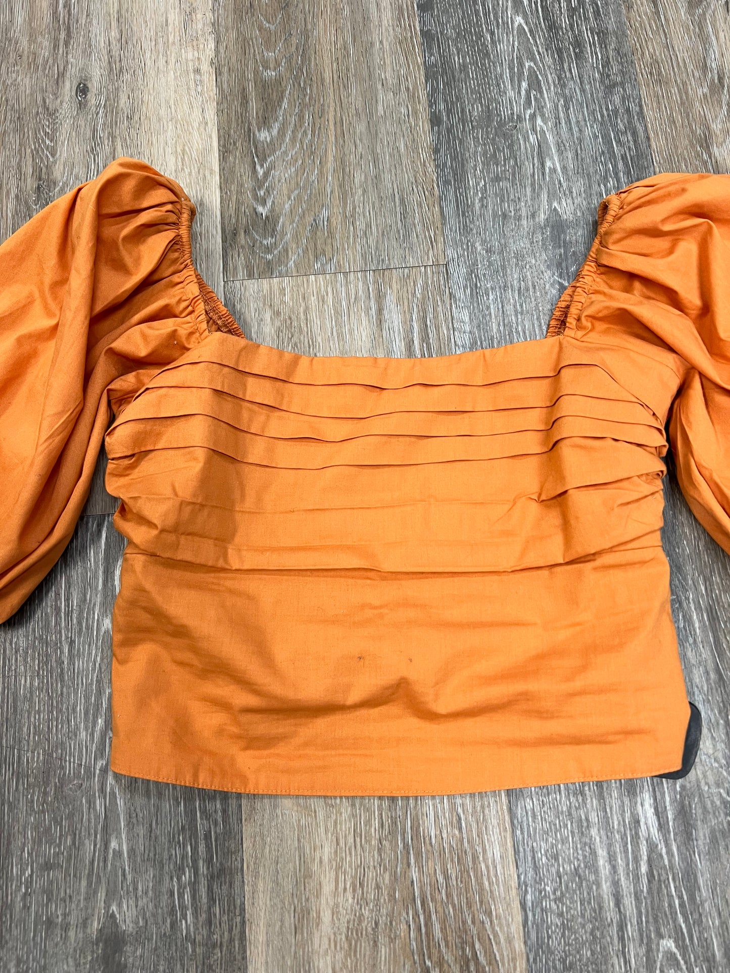 Orange Blouse Short Sleeve Abercrombie And Fitch, Size Xs