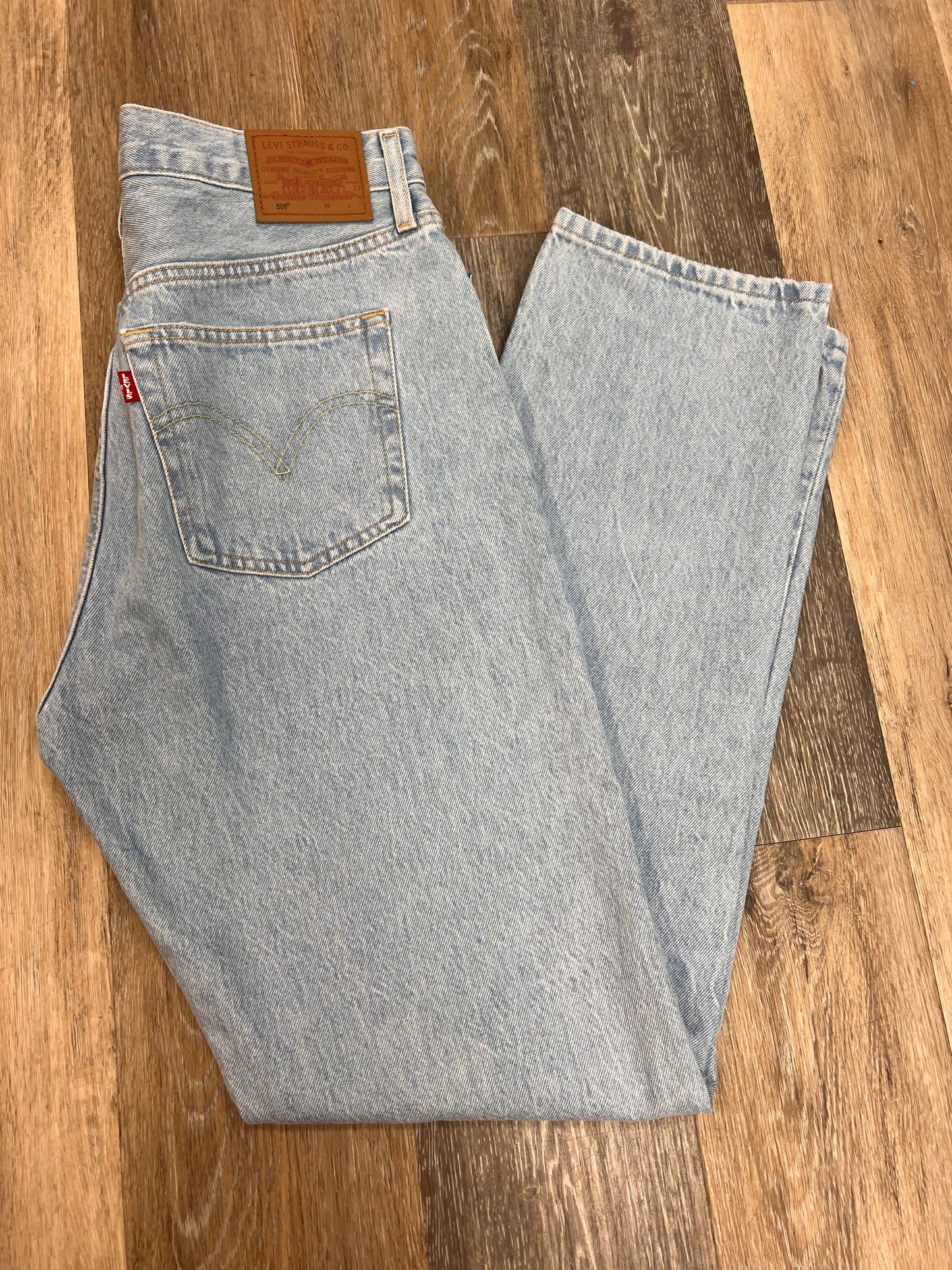 Jeans Straight By Levis In Blue Denim, Size: 8/29