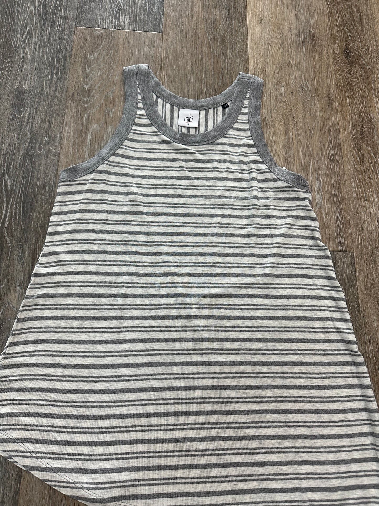 Grey & White Tank Top Cabi, Size S