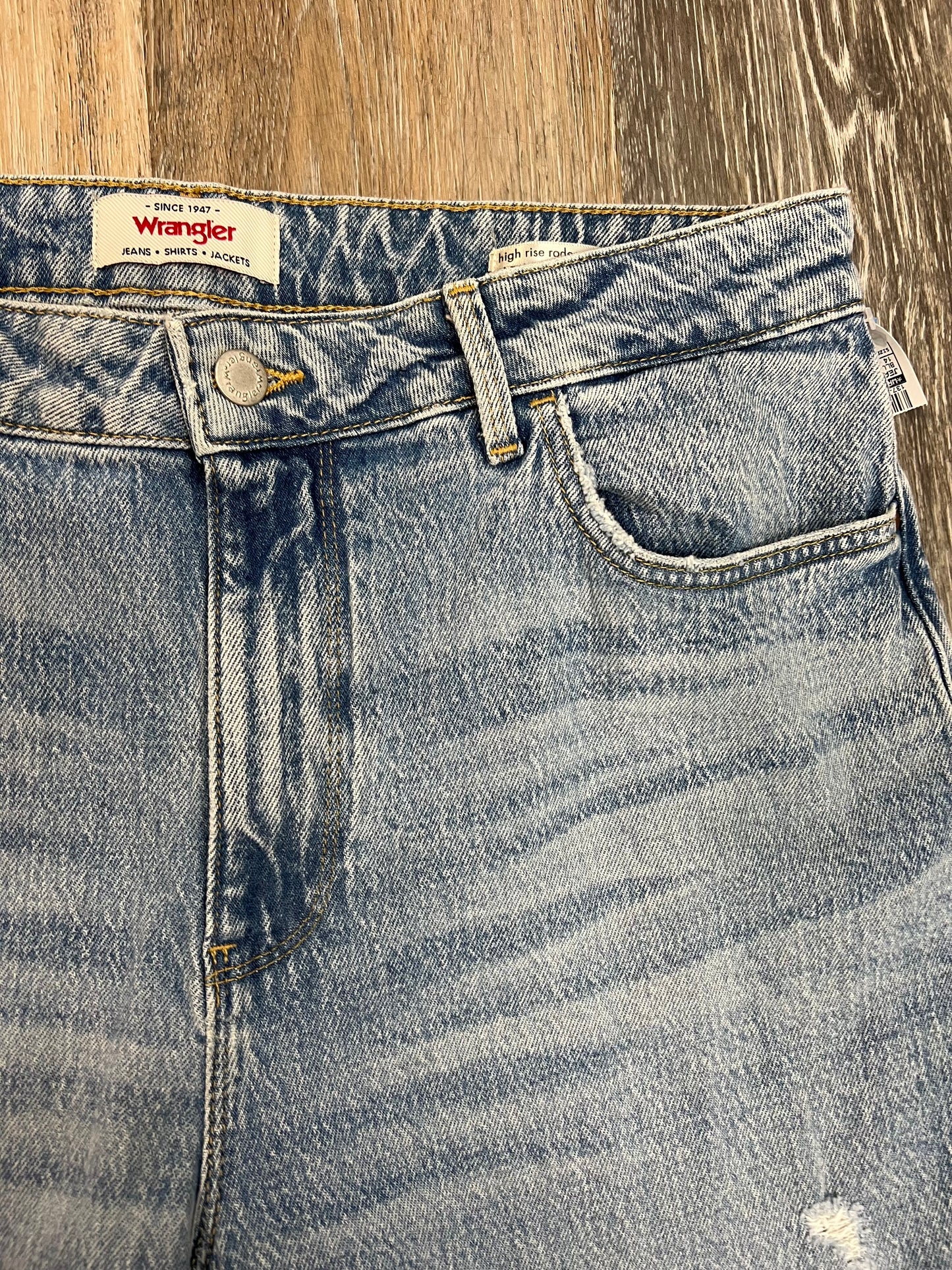 Blue Denim Jeans Straight Wrangler, Size 14/32