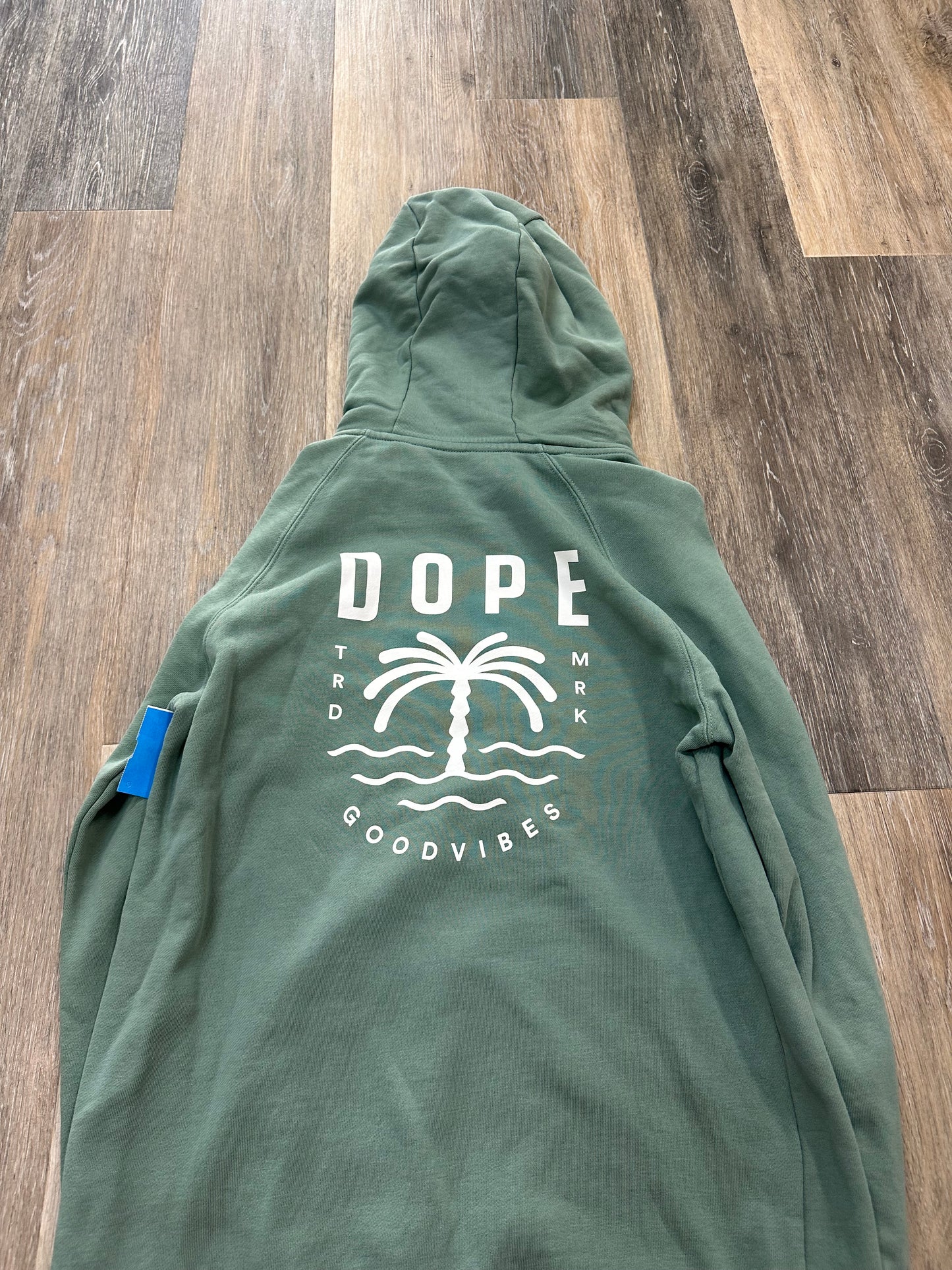 Green Sweatshirt Hoodie Dope, Size S