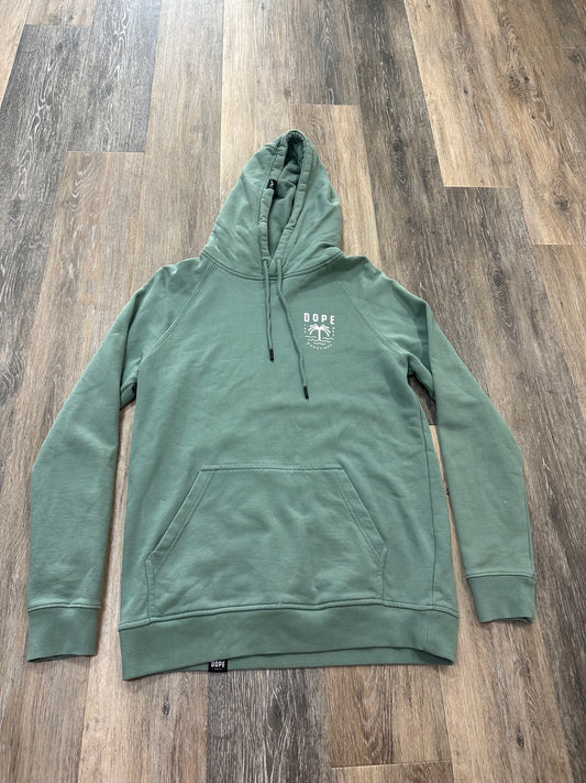 Green Sweatshirt Hoodie Dope, Size S