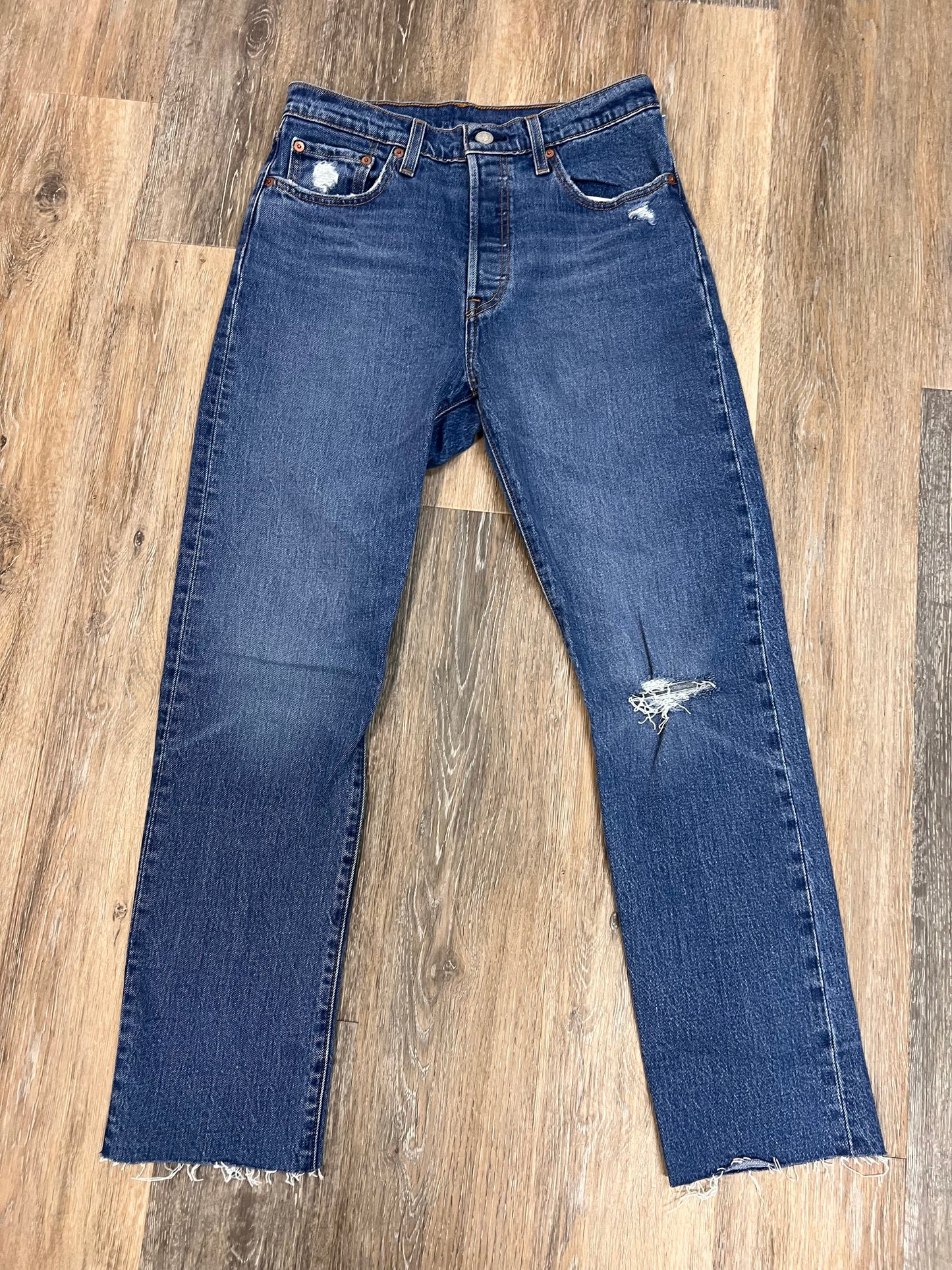 Jeans Straight By Levis In Blue Denim, Size: 6/28