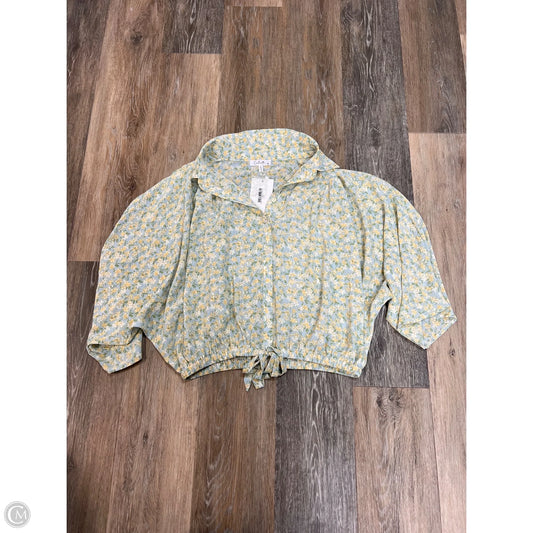 Blouse Long Sleeve By Calista In Floral Print, Size: S