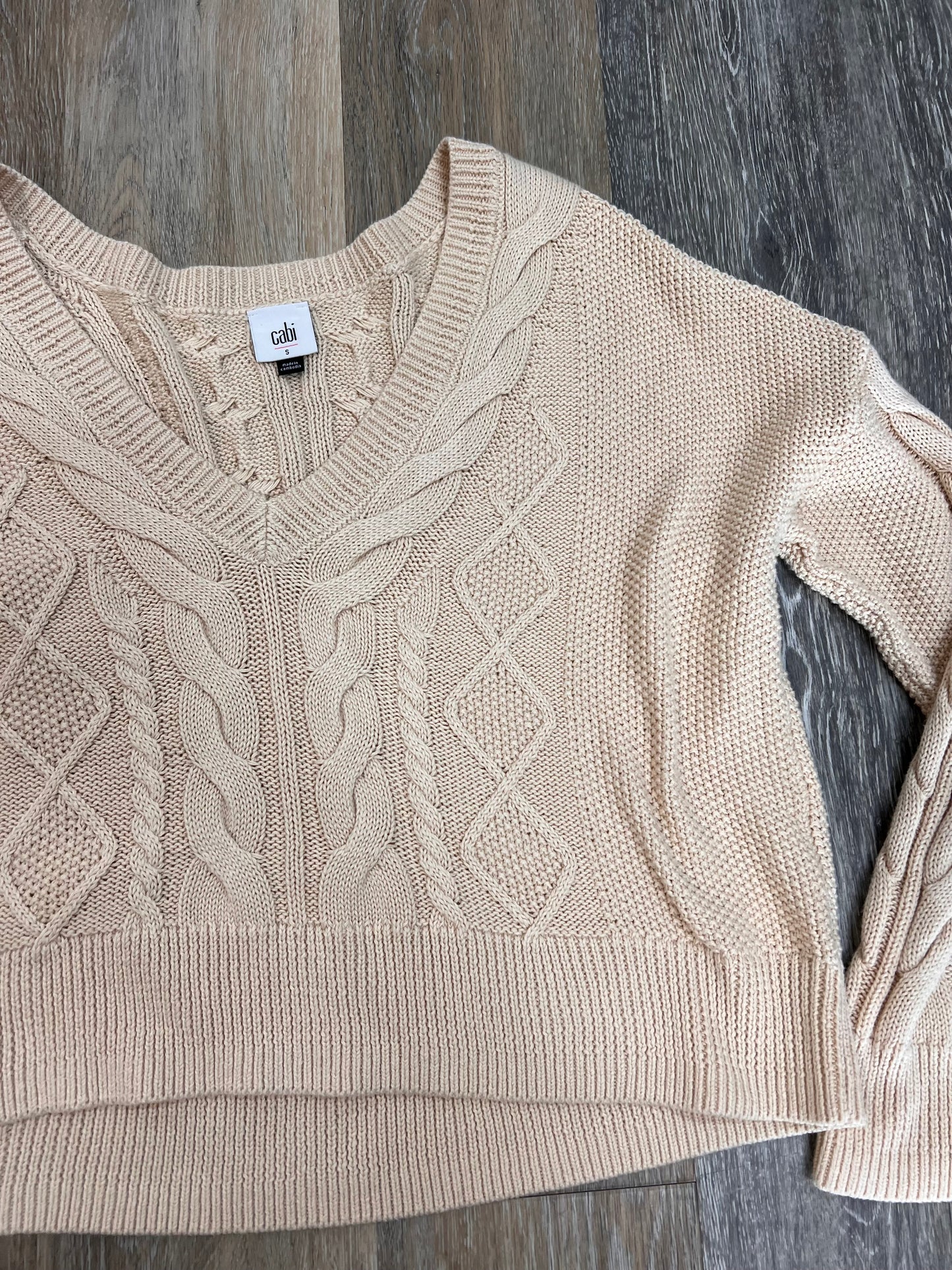 Sweater By Cabi In Tan, Size: S