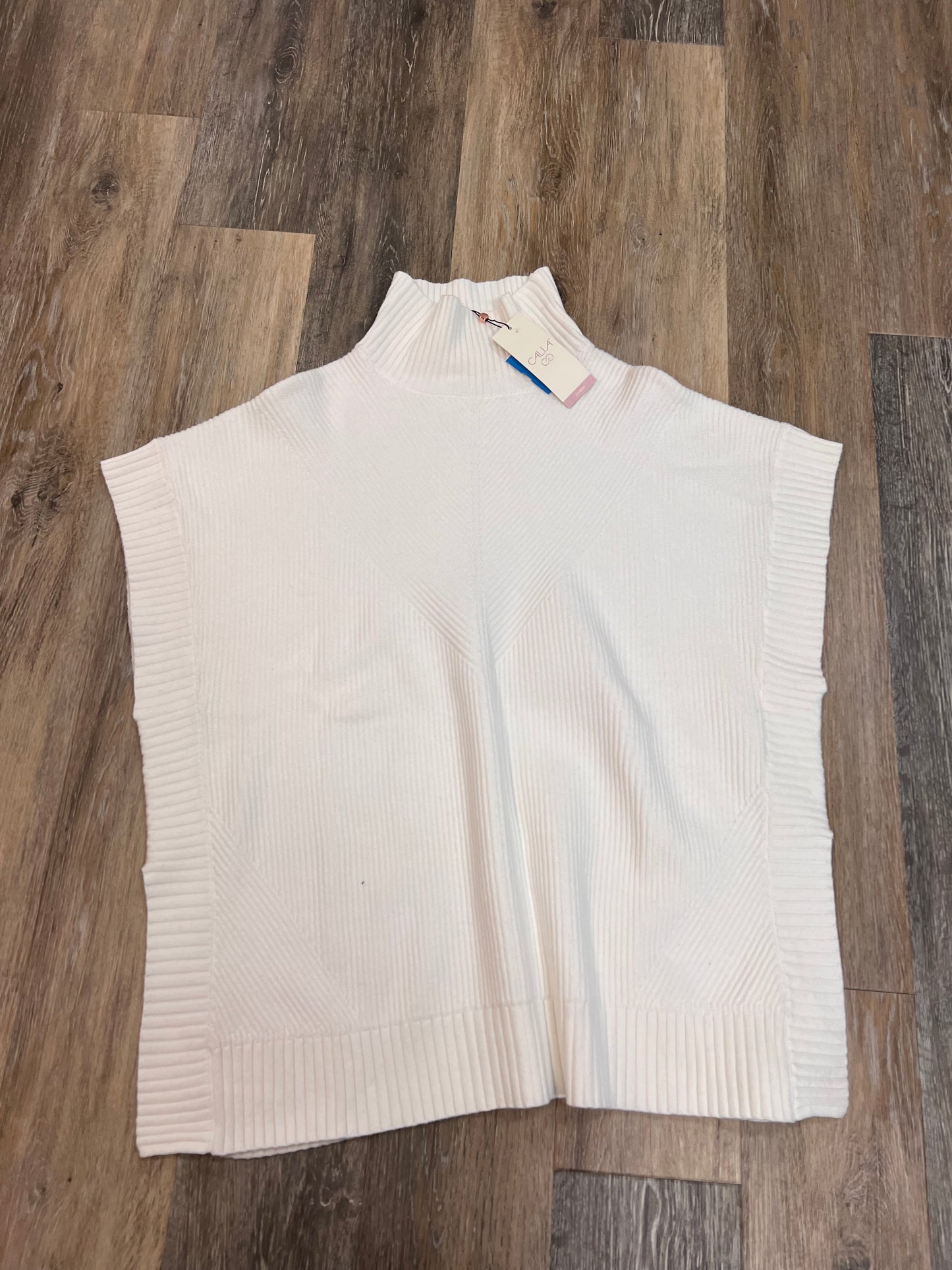 Sweater Short Sleeve By Calia In White, Size: L