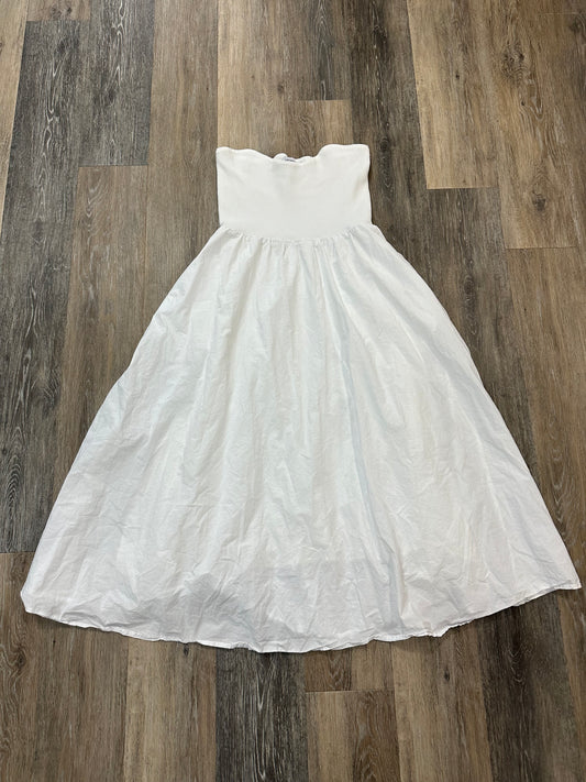 Dress Casual Maxi By Crescent In White, Size: L