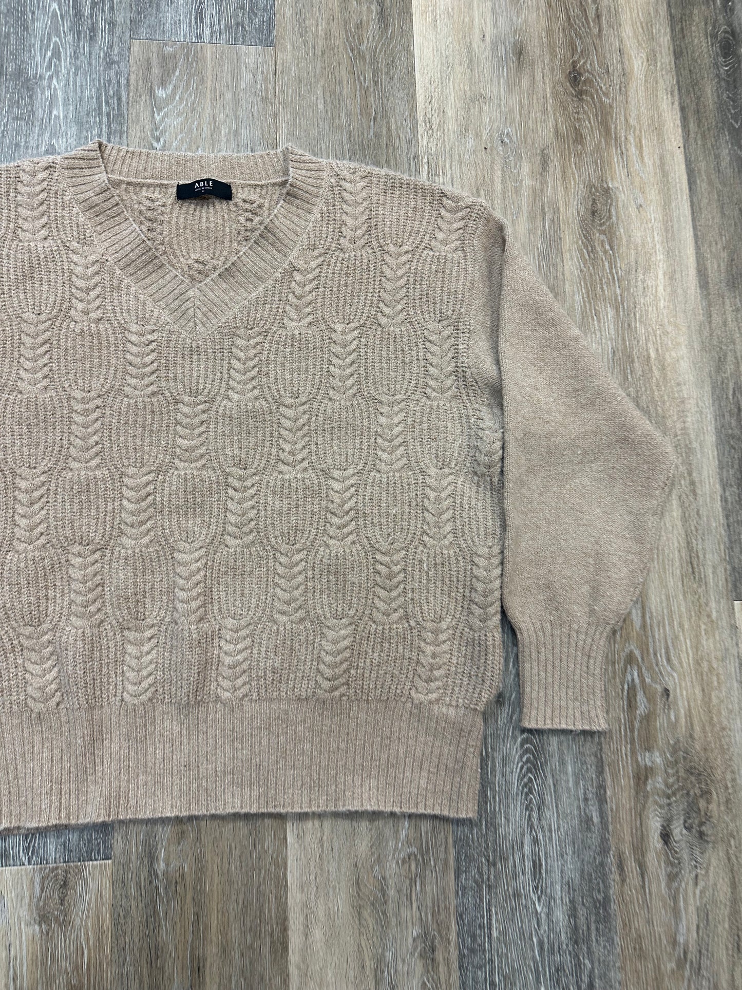 Sweater By Able In Tan, Size: 1x