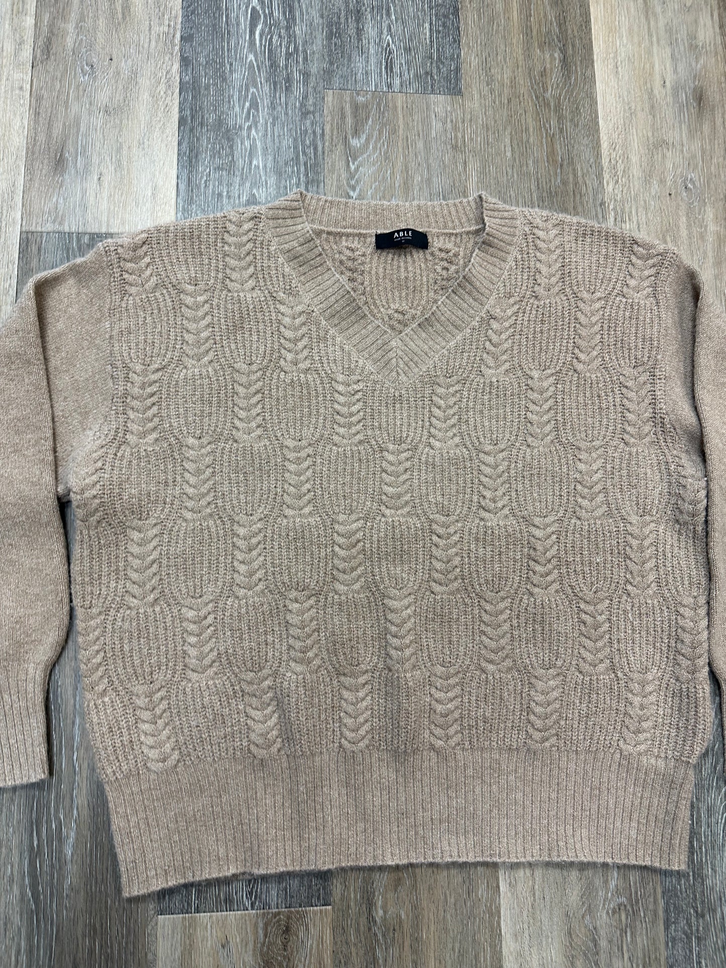 Sweater By Able In Tan, Size: 1x