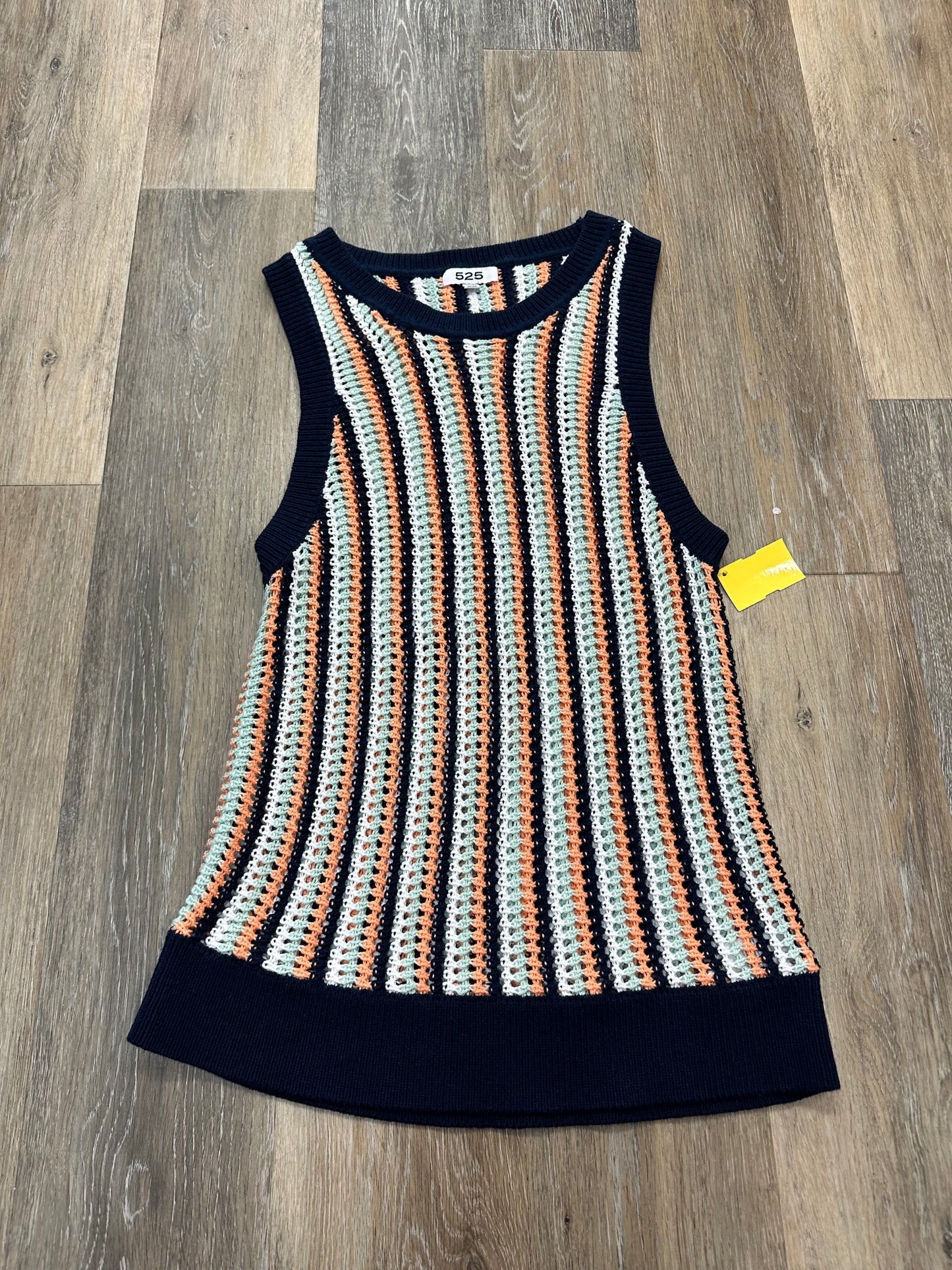 Sweater Short Sleeve By 525 In Striped Pattern, Size: Xl