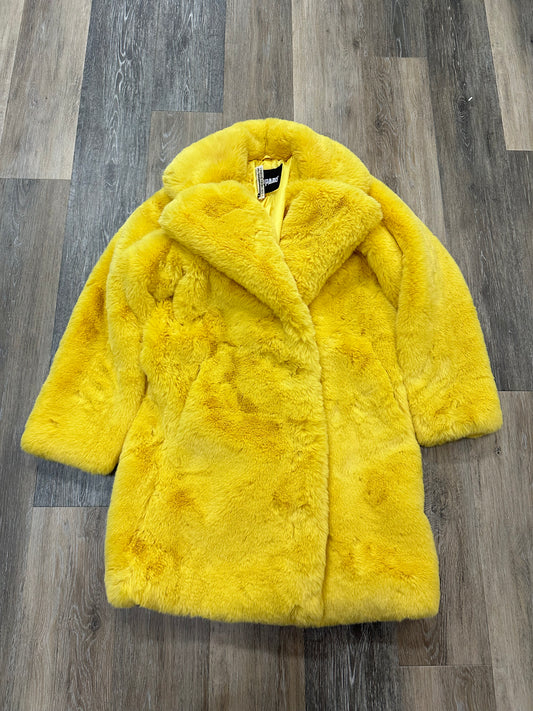 Coat Designer By Apparis In Yellow, Size: Xxs