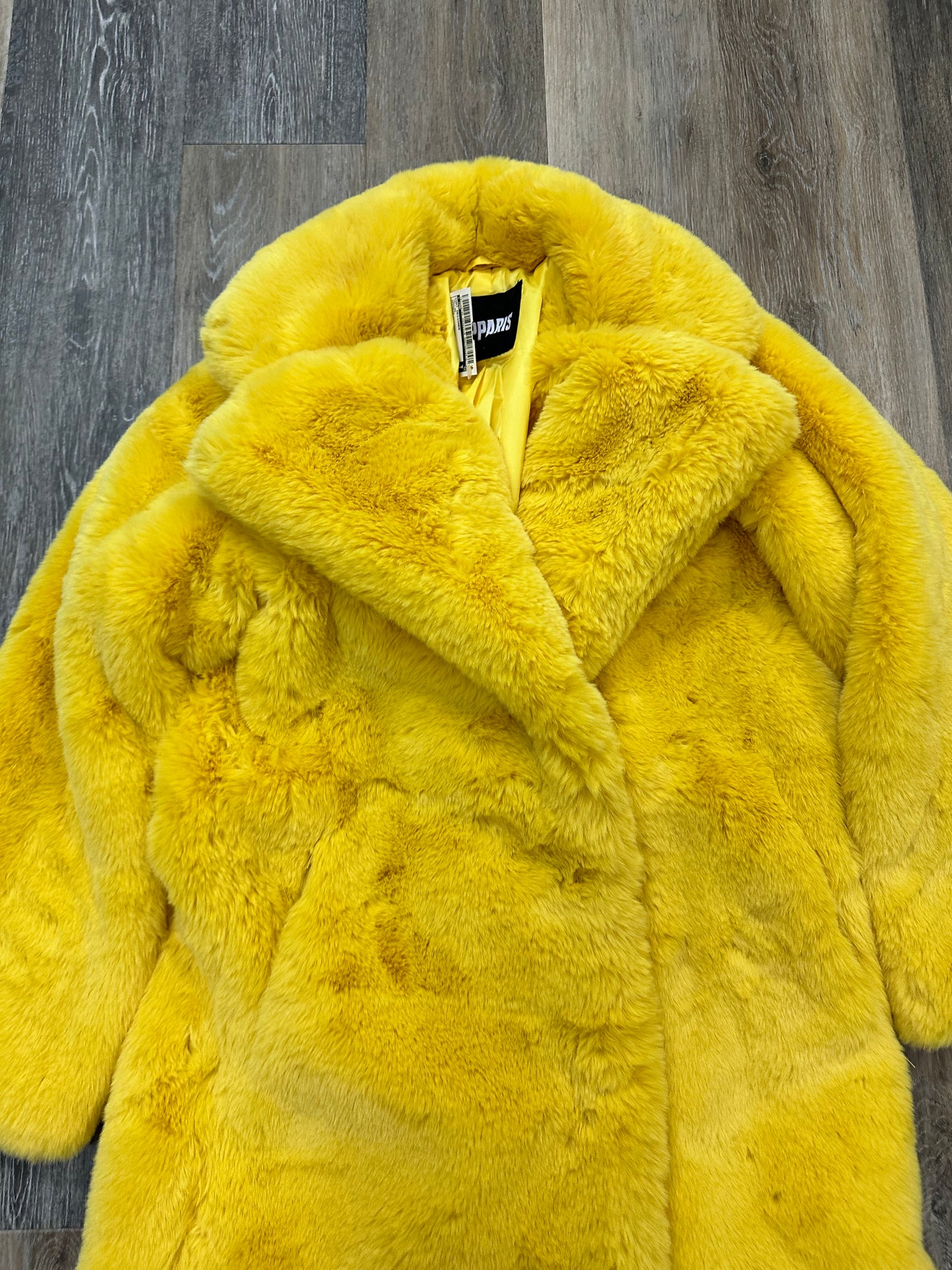 Coat Designer By Apparis In Yellow, Size: Xxs