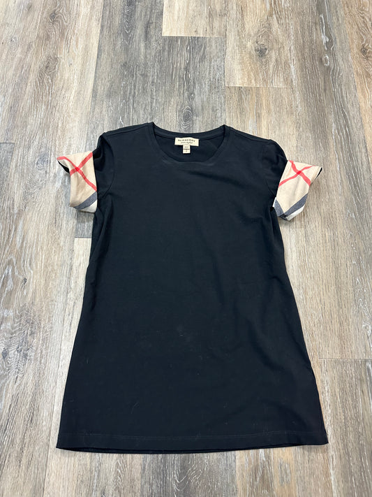 Top Short Sleeve Designer By Burberry In Black, Size: S