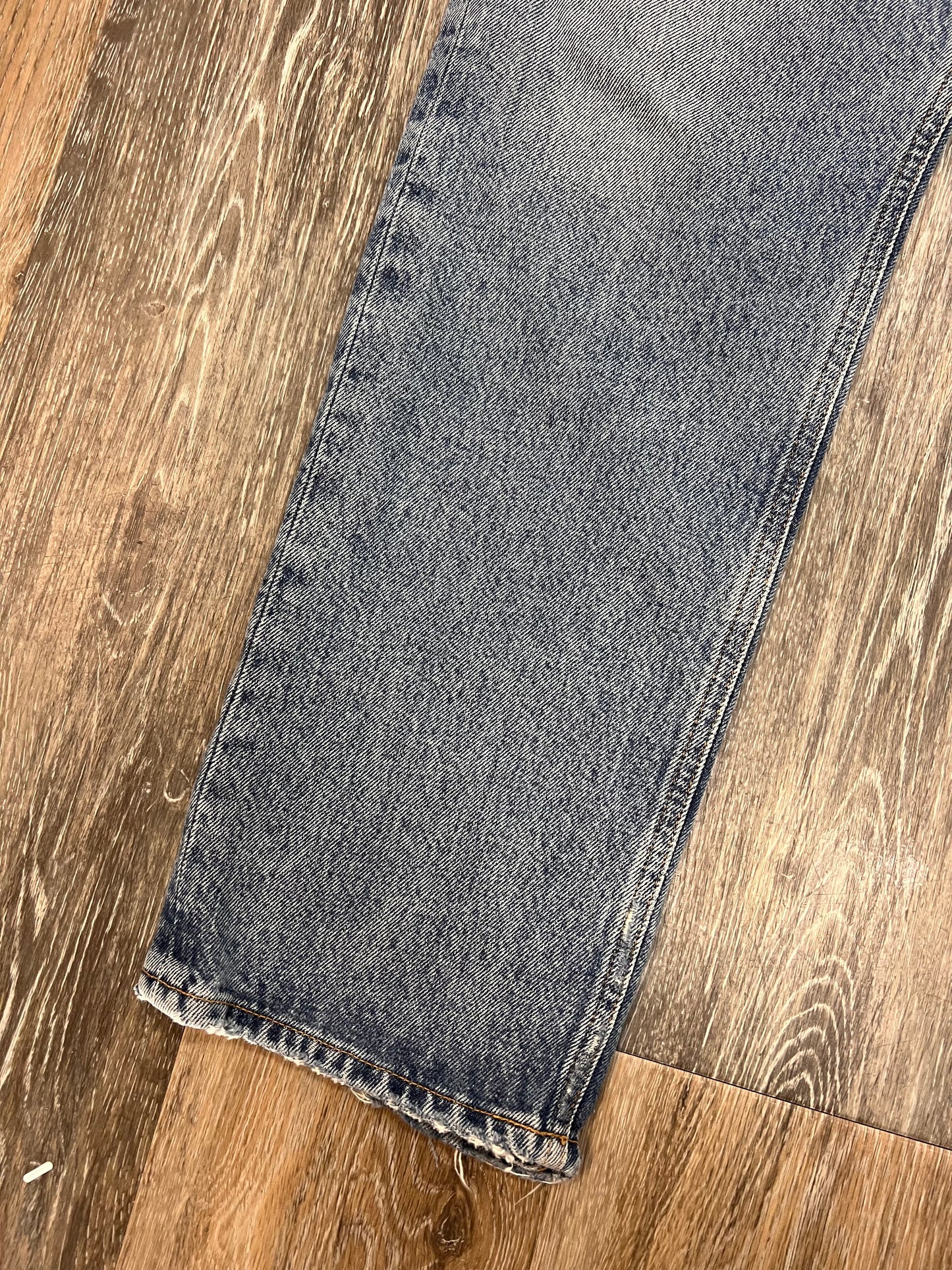 Jeans Straight By Agolde In Blue Denim, Size: 1/25