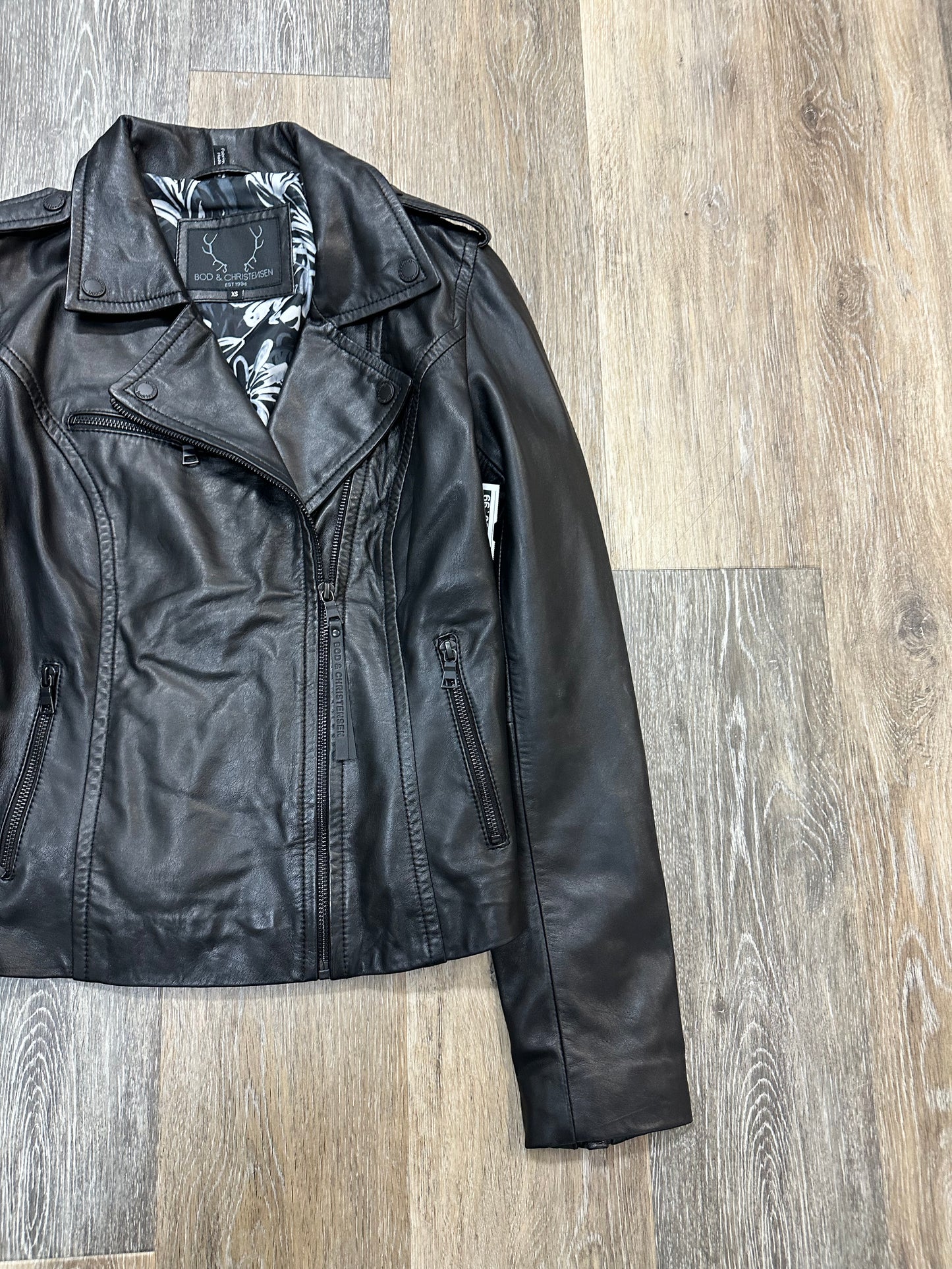 Jacket Moto By Bo & Christensen In Black, Size: Xs