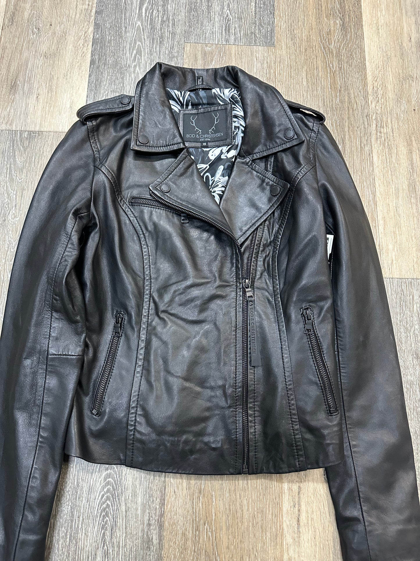 Jacket Moto By Bo & Christensen In Black, Size: Xs