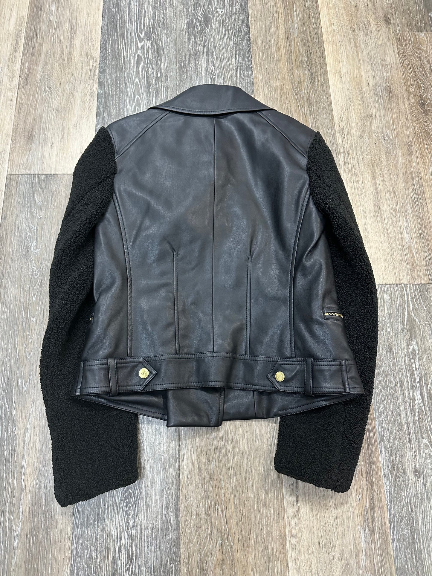 Jacket Moto By Cole-haan In Black, Size: Xs