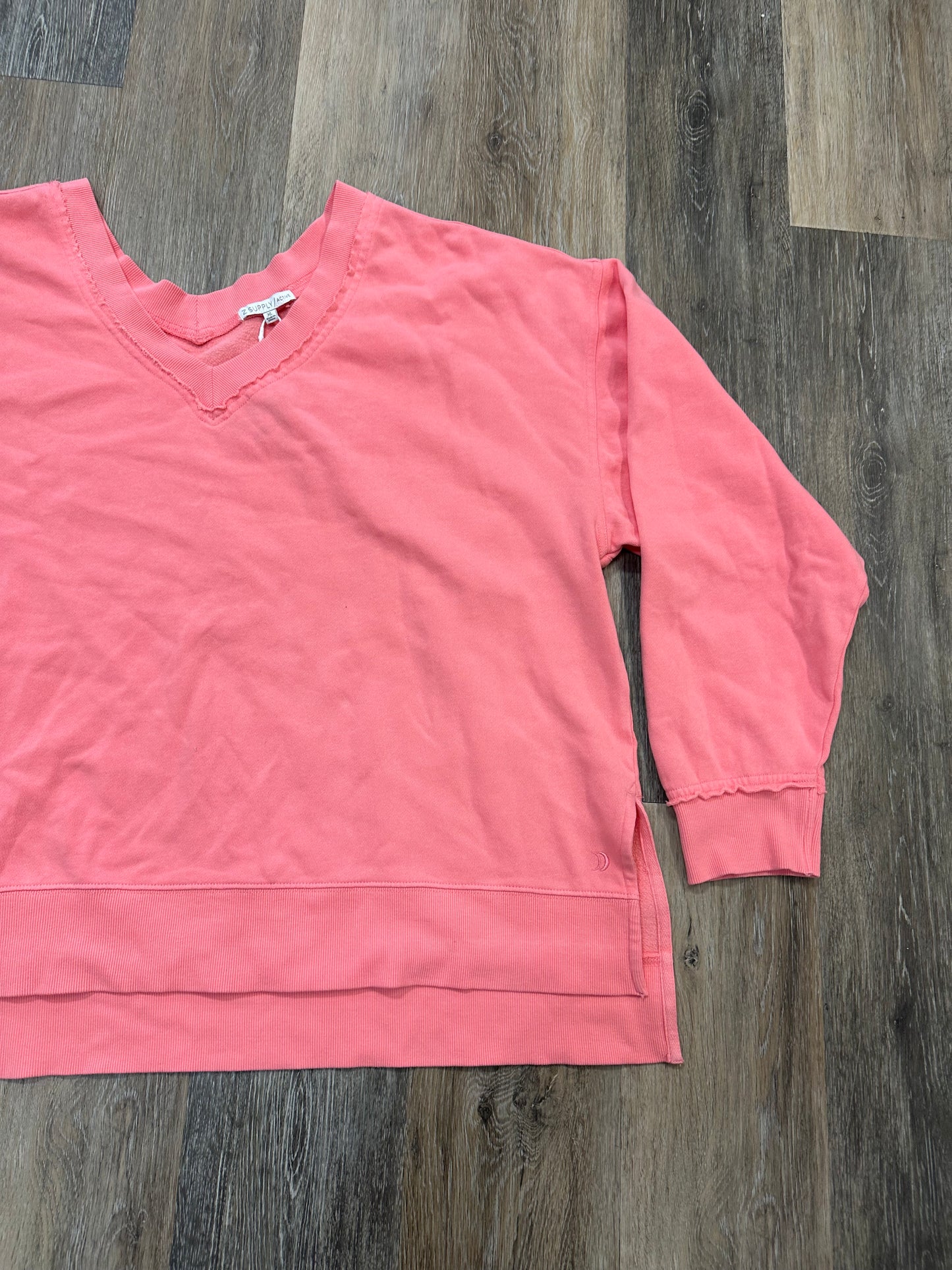 Sweatshirt Crewneck By Z Supply In Coral, Size: Xl