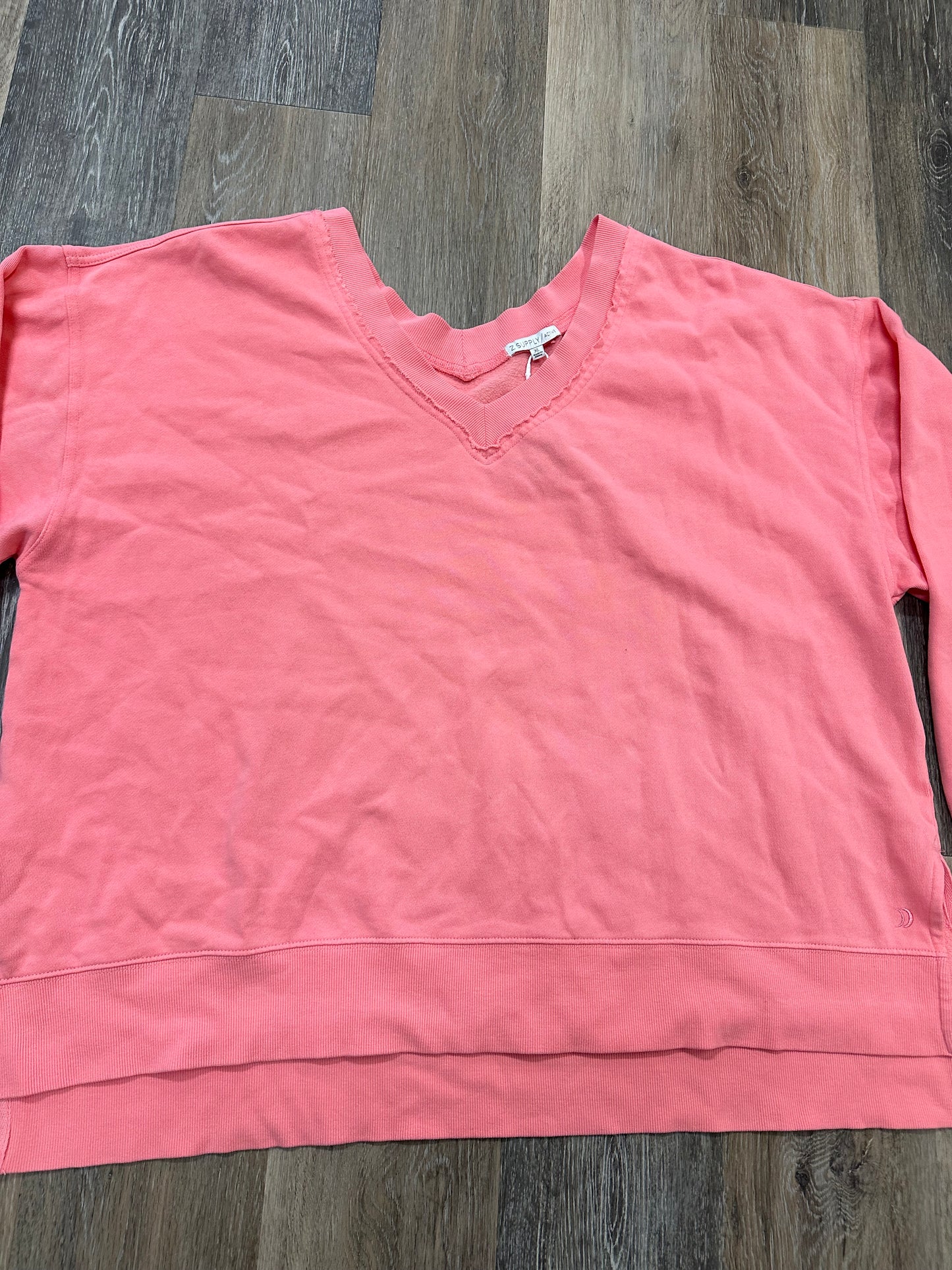 Sweatshirt Crewneck By Z Supply In Coral, Size: Xl