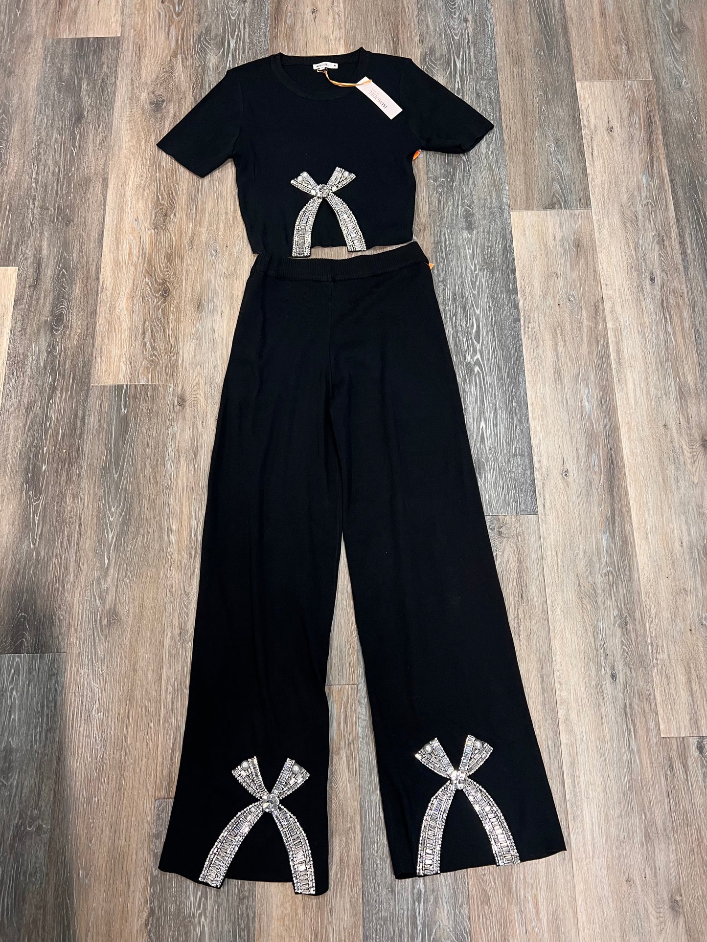 Pants Set 2pc By Immodel In Black, Size: M