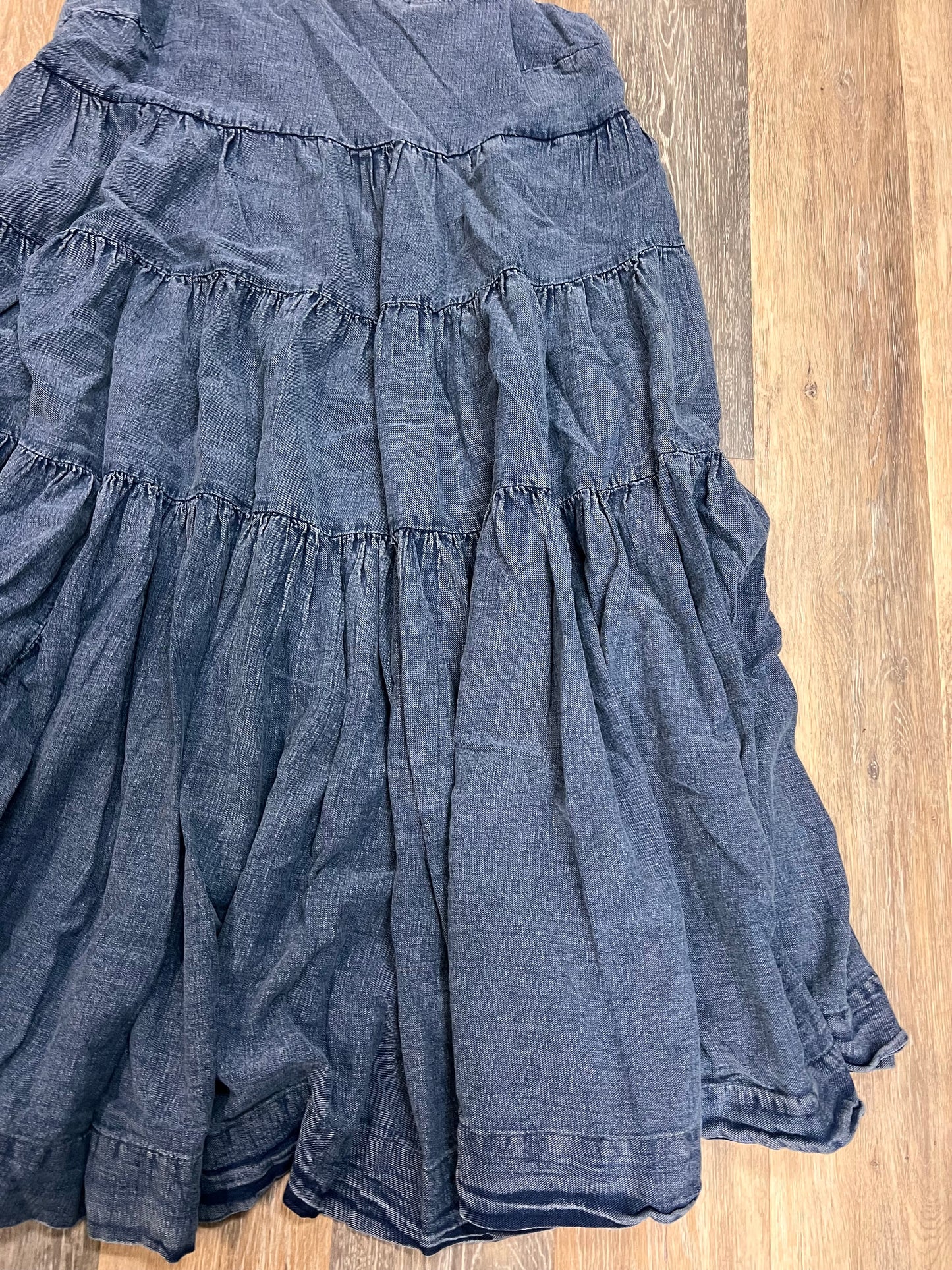 Dress Casual Maxi By Anthropologie In Blue Denim, Size: 1x