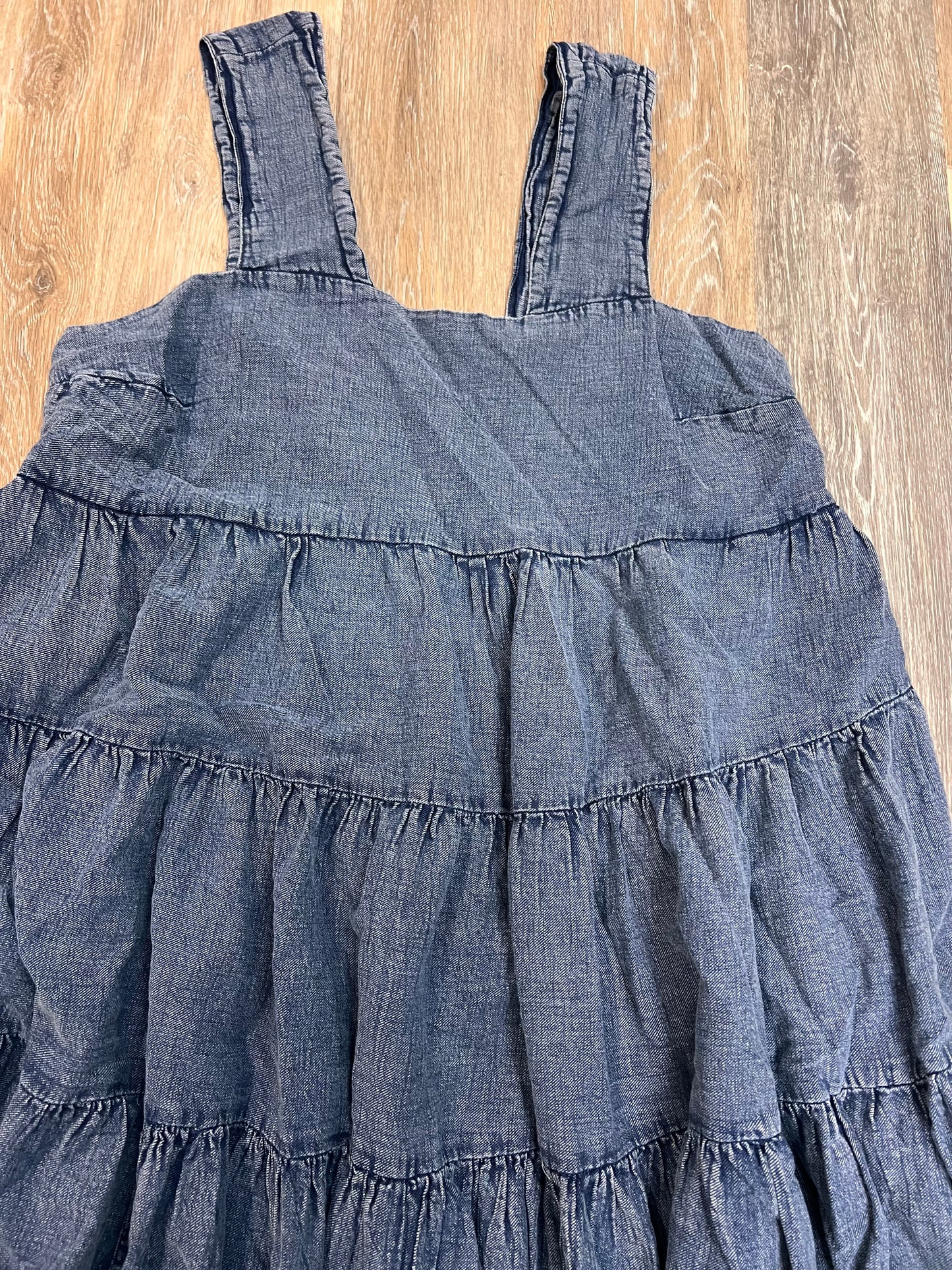 Dress Casual Maxi By Anthropologie In Blue Denim, Size: 1x